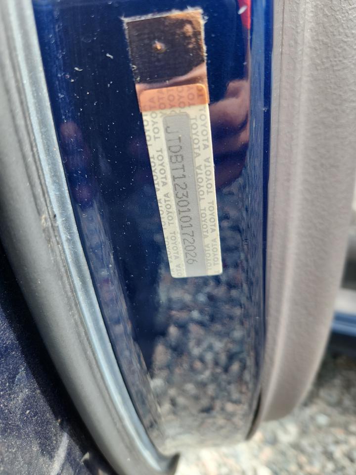 2001 Toyota Echo Base Blue vin: JTDBT123010172026