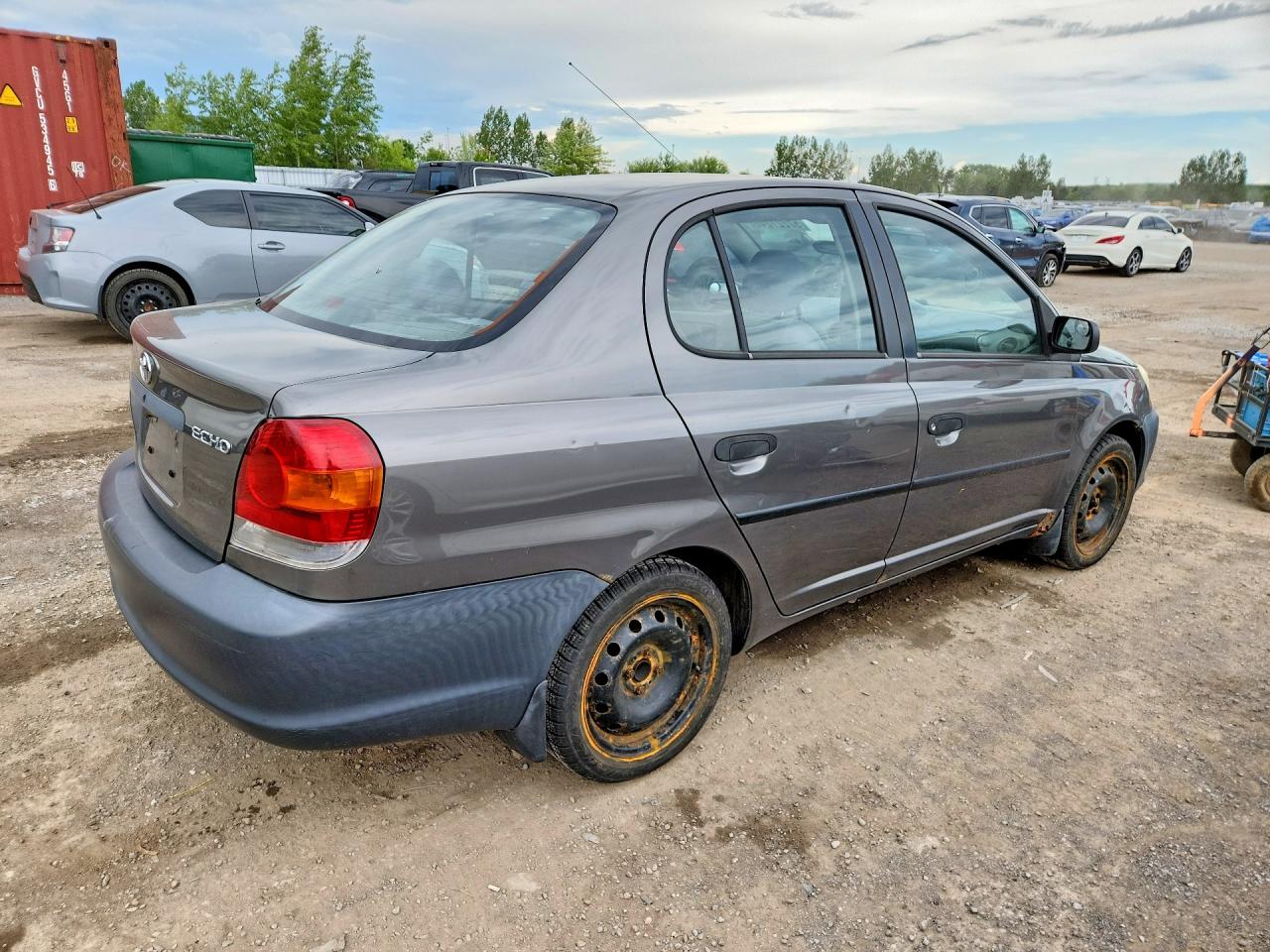 2004 Toyota Echo Base Gray vin: JTDBT123040336427
