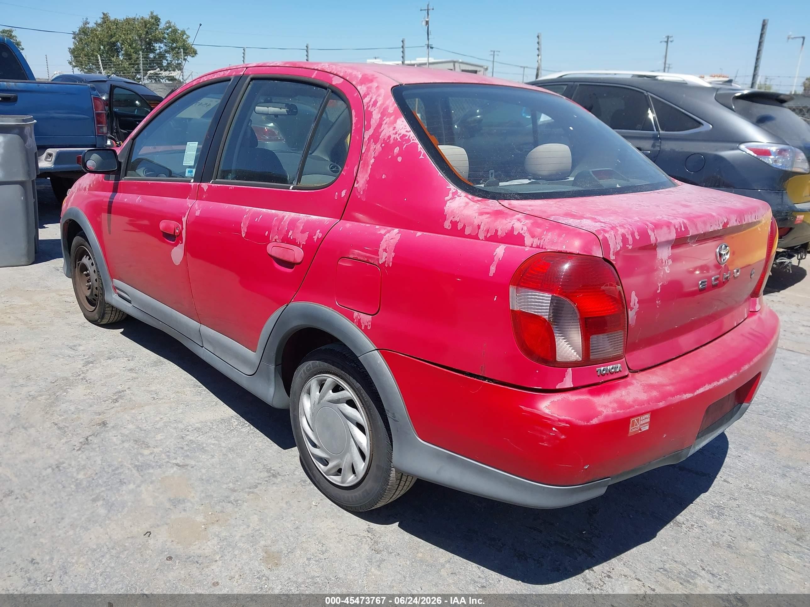 2000 Toyota Echo   Red vin: JTDBT1230Y0031466