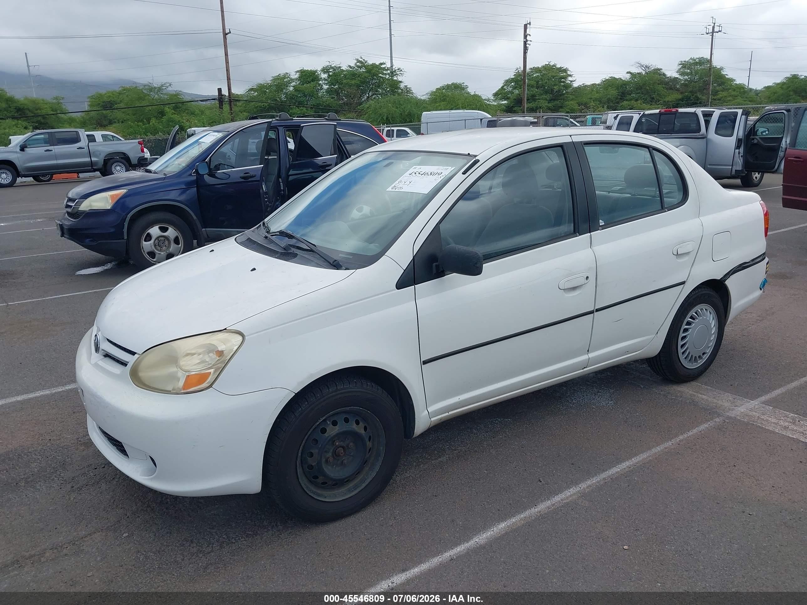 2003 Toyota Echo   White vin: JTDBT123130271487