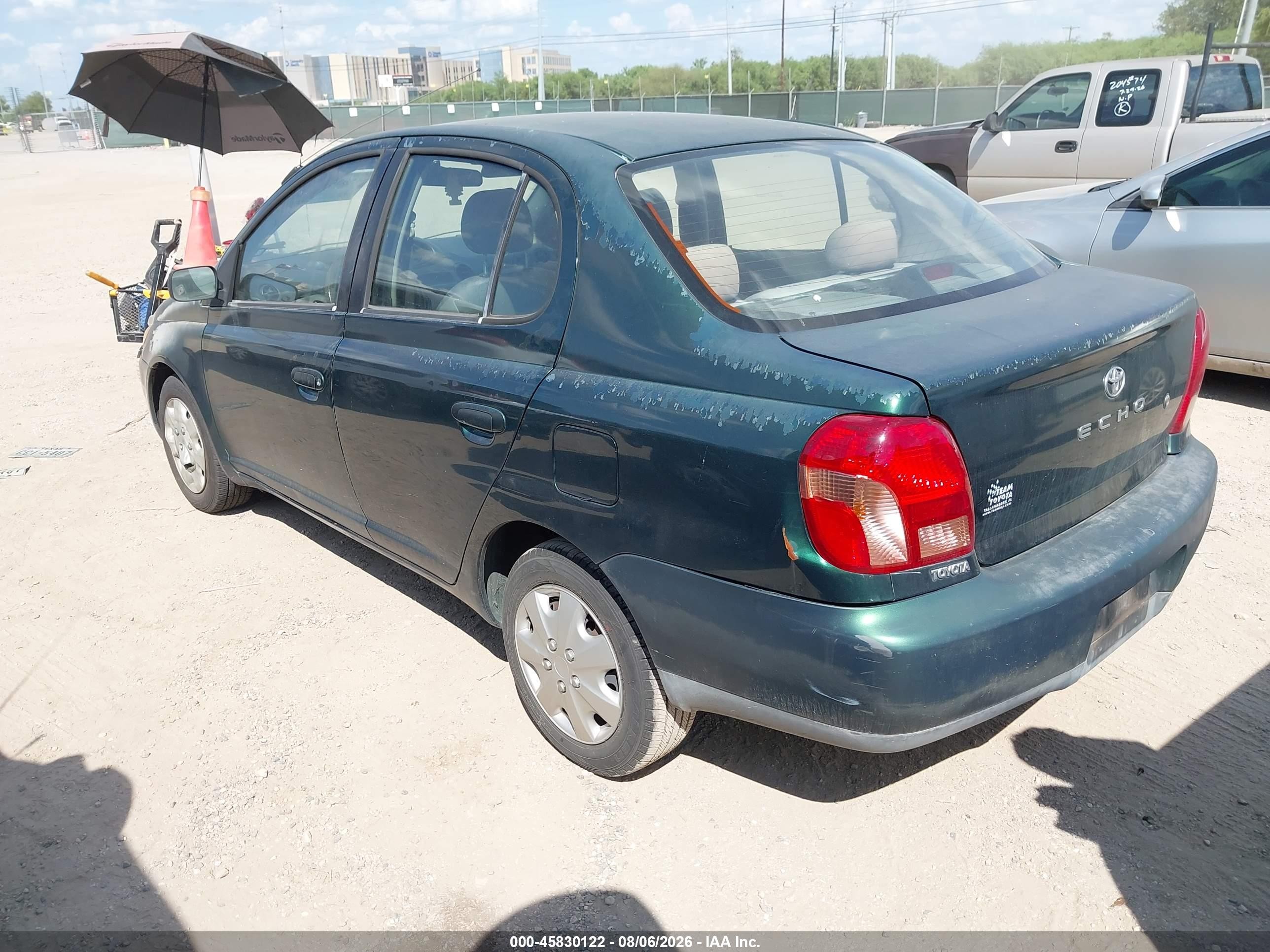 2002 Toyota Echo   Зеленый vin: JTDBT123220219087