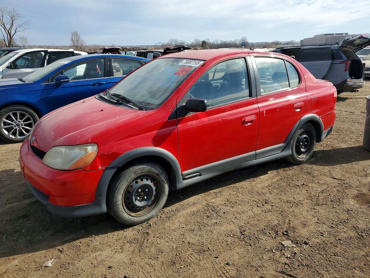 2000 Toyota Echo Red vin: JTDBT1233Y0024768