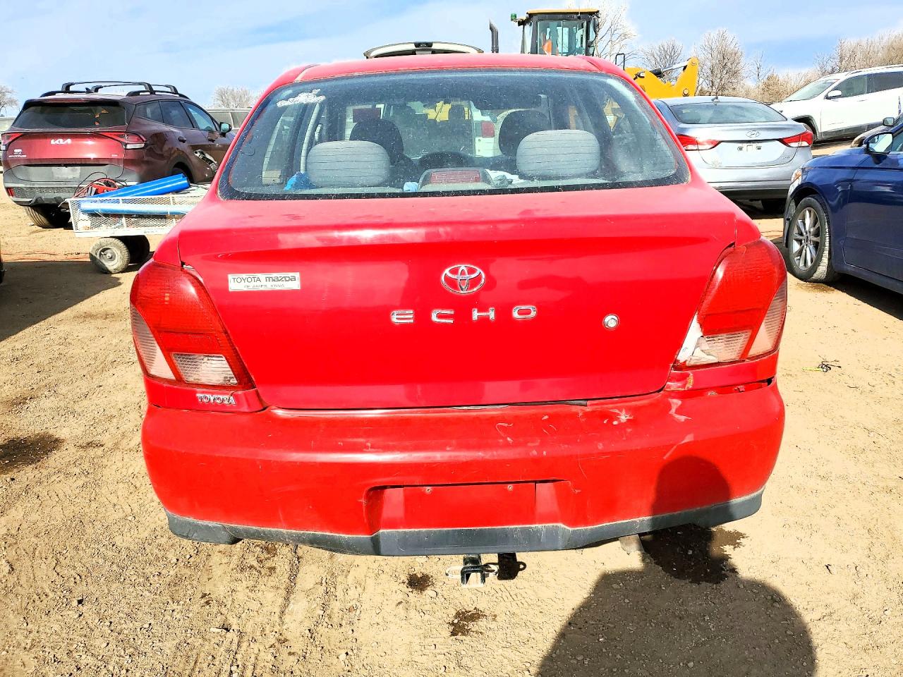 2000 Toyota Echo Red vin: JTDBT1233Y0024768