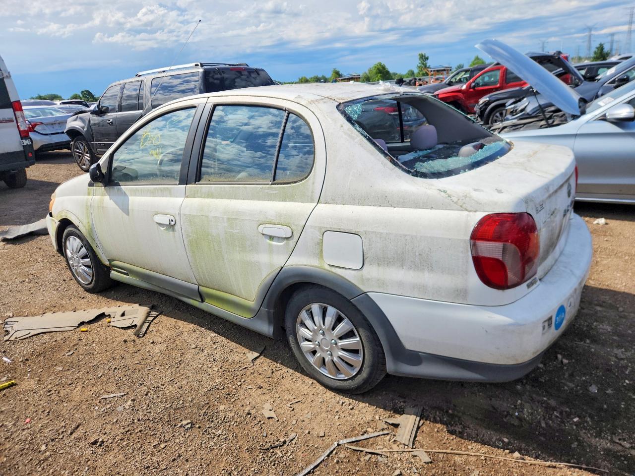 2001 Toyota Echo White vin: JTDBT123410115229