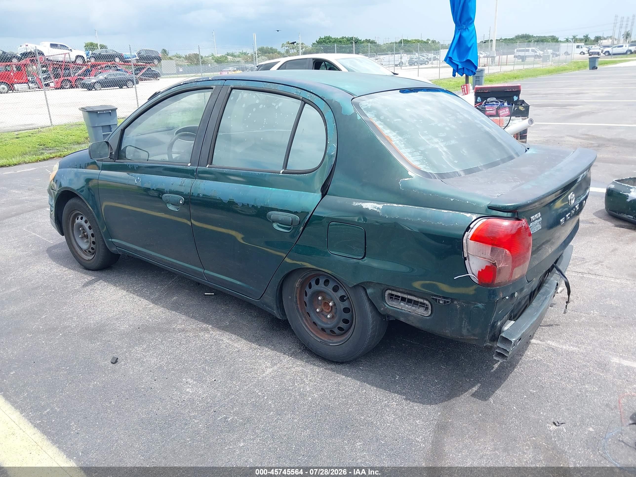 2001 Toyota Echo   Green vin: JTDBT123410177682