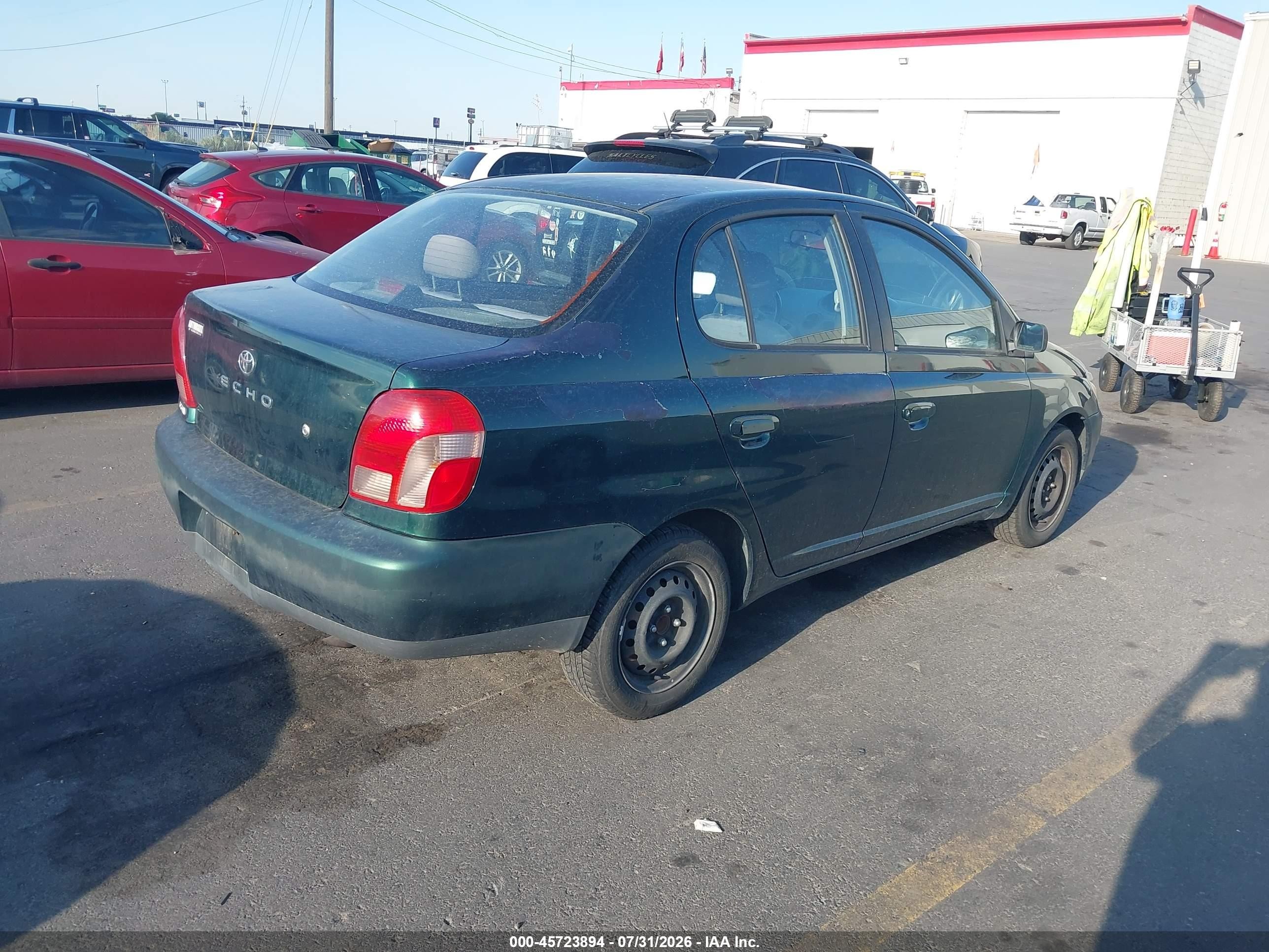 2002 Toyota Echo   Blue vin: JTDBT123420225733
