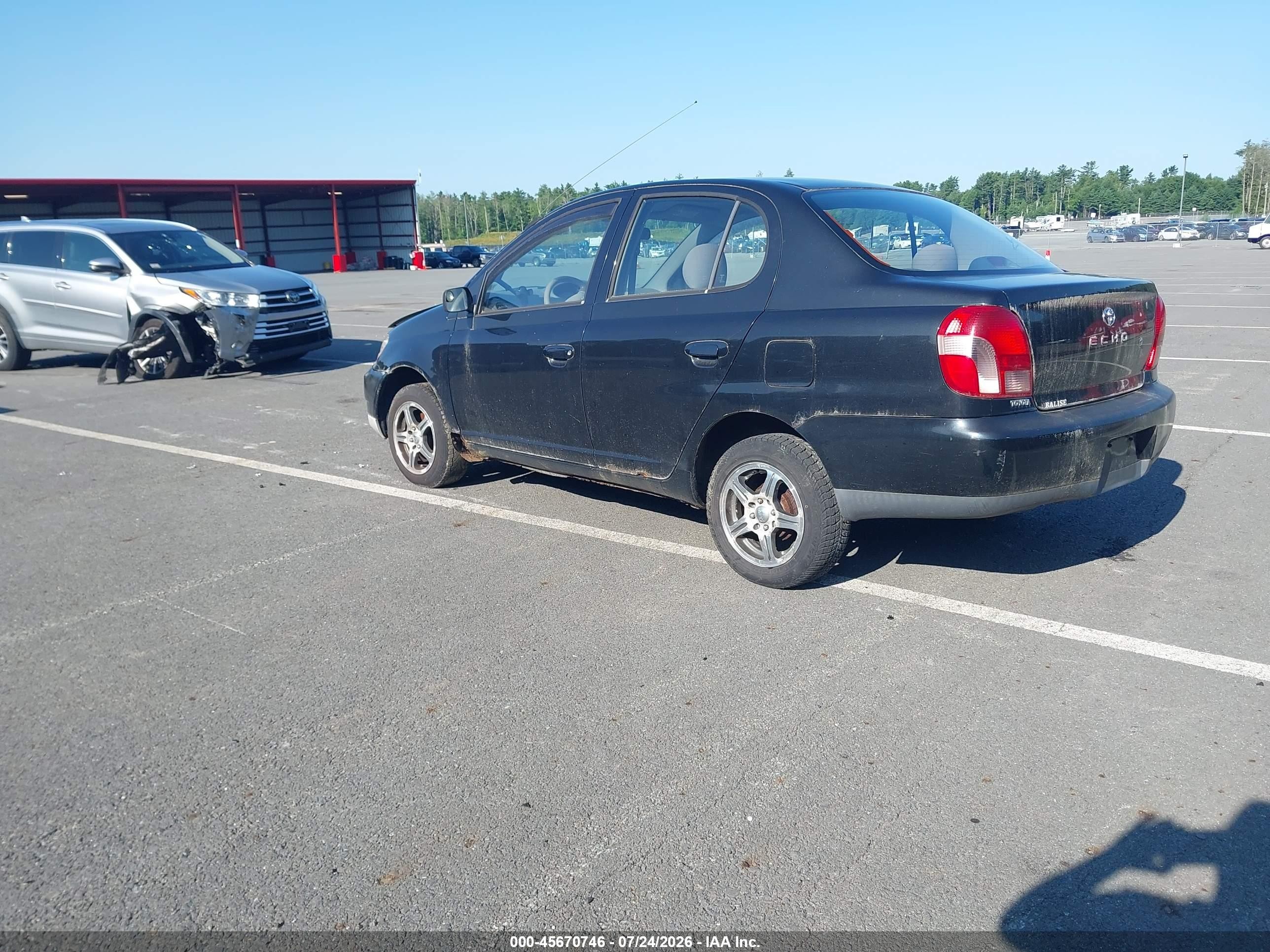 2002 Toyota Echo   Черный vin: JTDBT123625023558