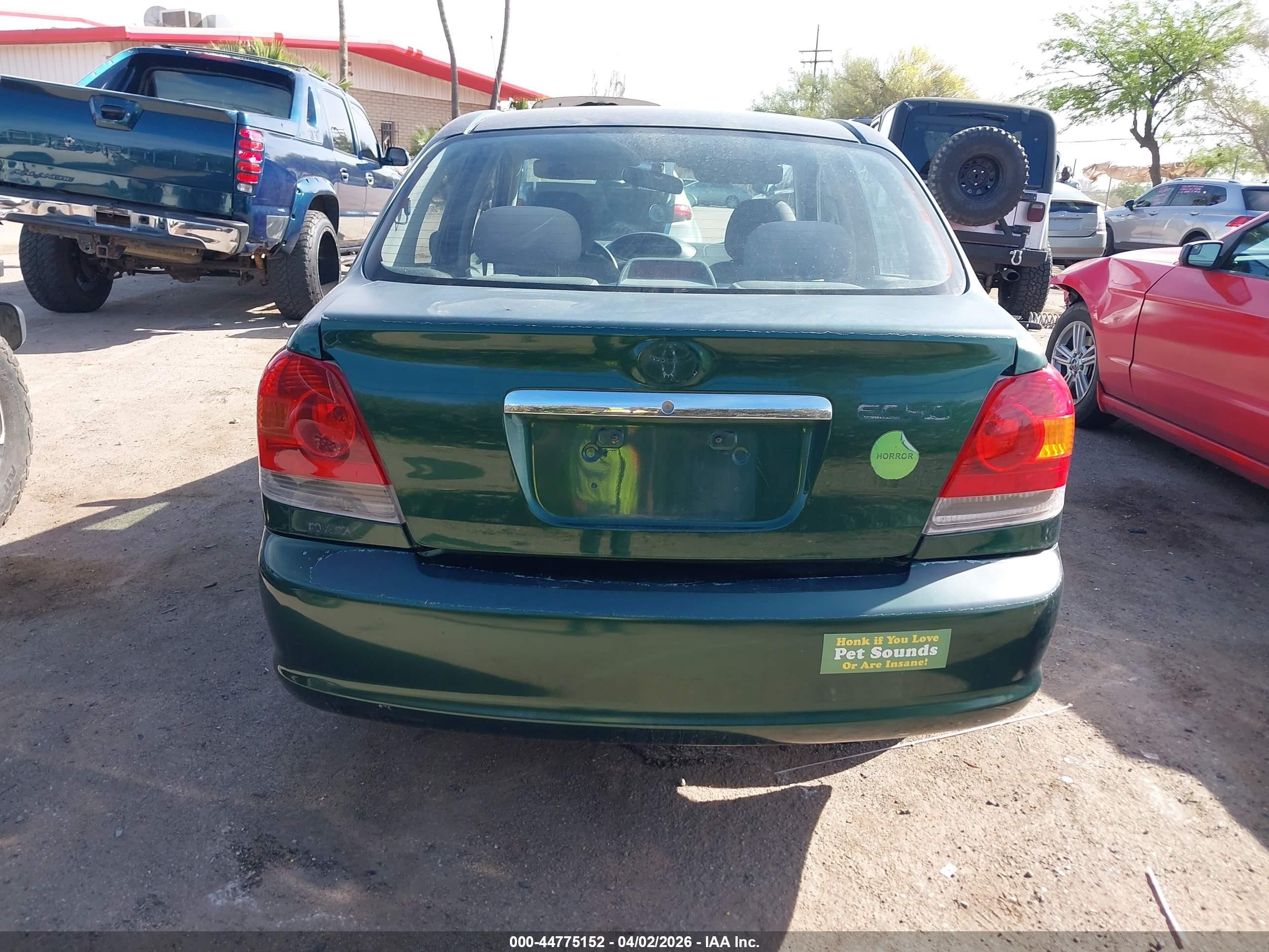 2004 Toyota Echo   Green vin: JTDBT123740331337