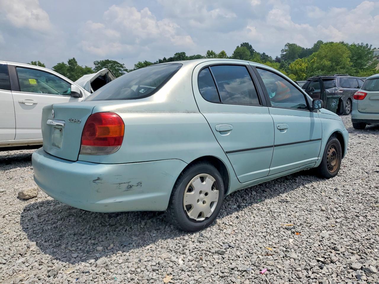 2005 Toyota Echo Base Turquoise vin: JTDBT123750373136