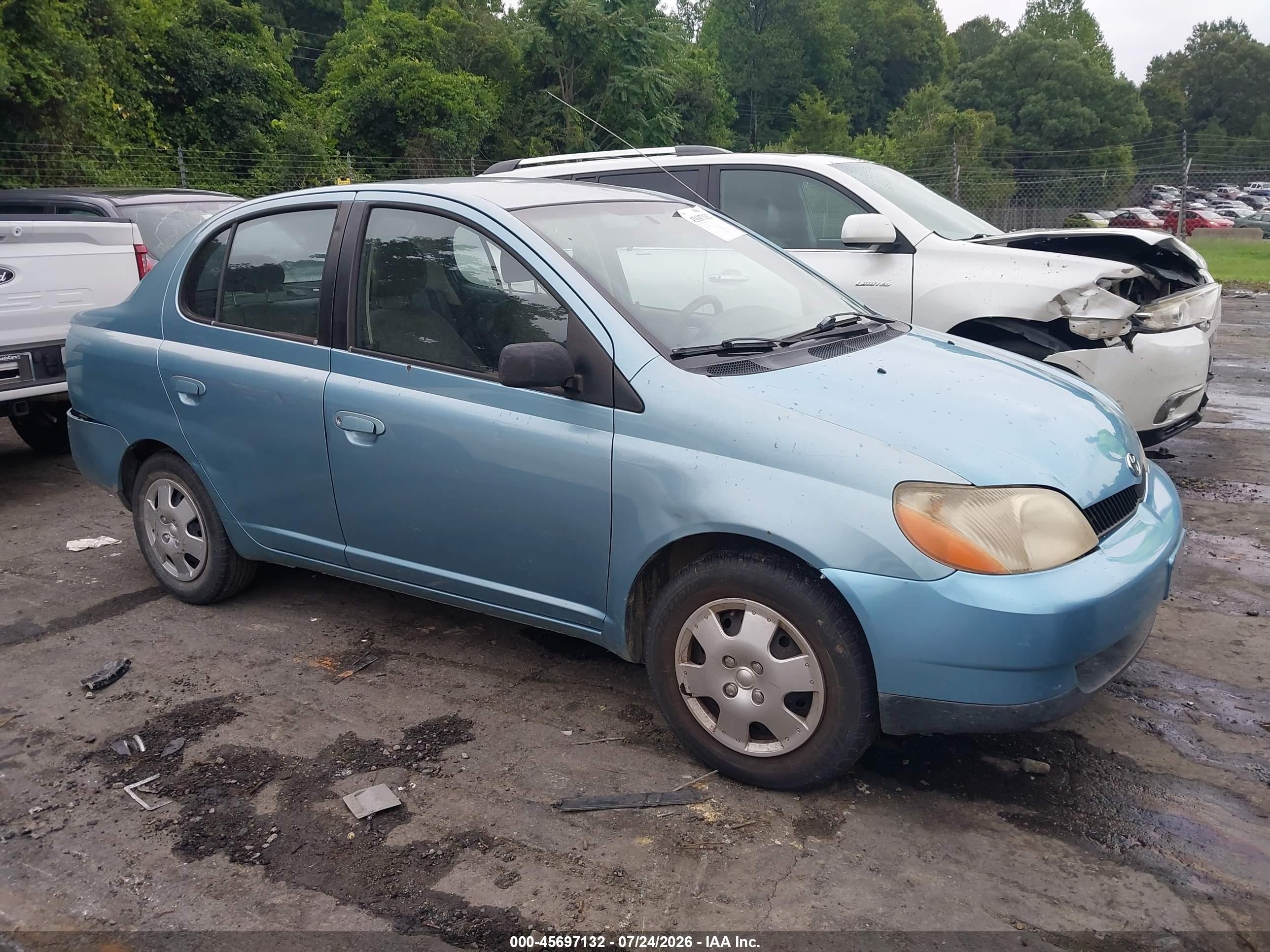 2001 Toyota Echo Blue vin: JTDBT123910156942