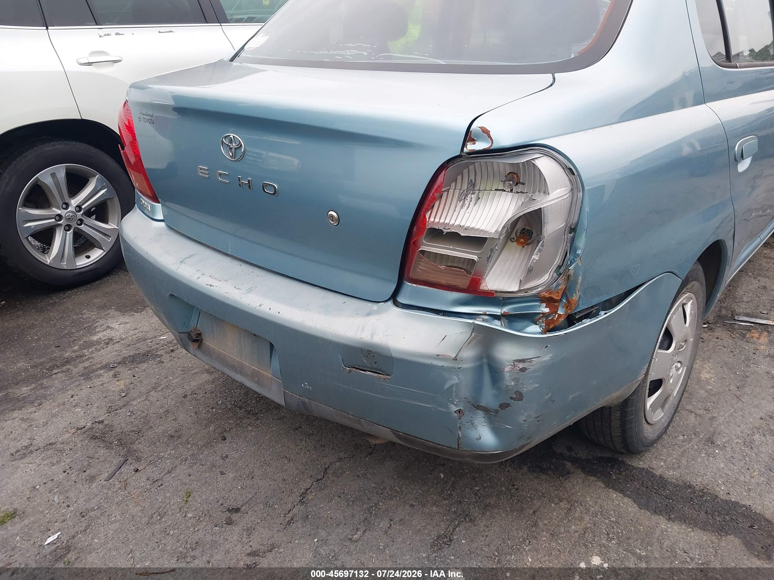 2001 Toyota Echo Blue vin: JTDBT123910156942