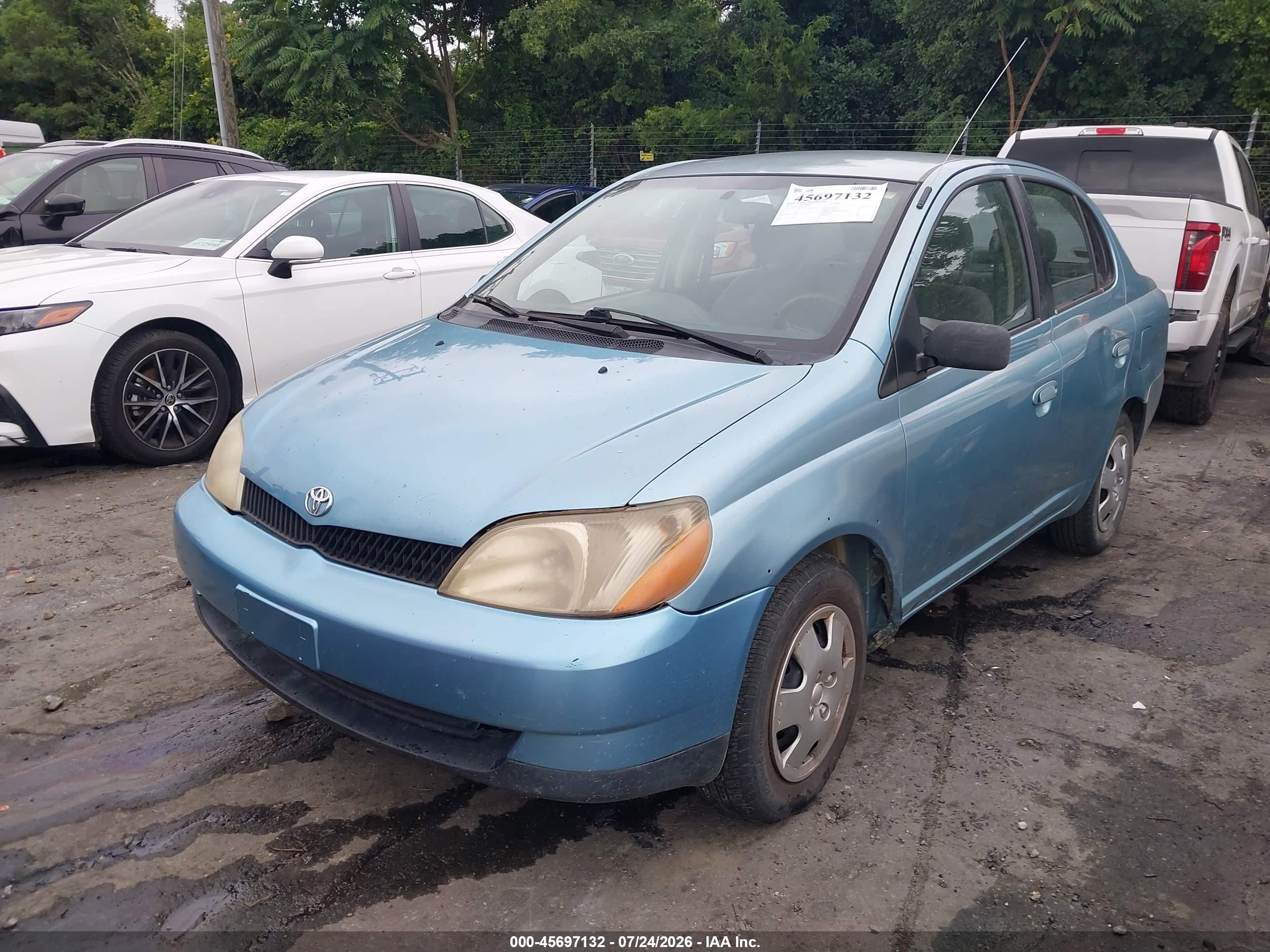 2001 Toyota Echo Blue vin: JTDBT123910156942