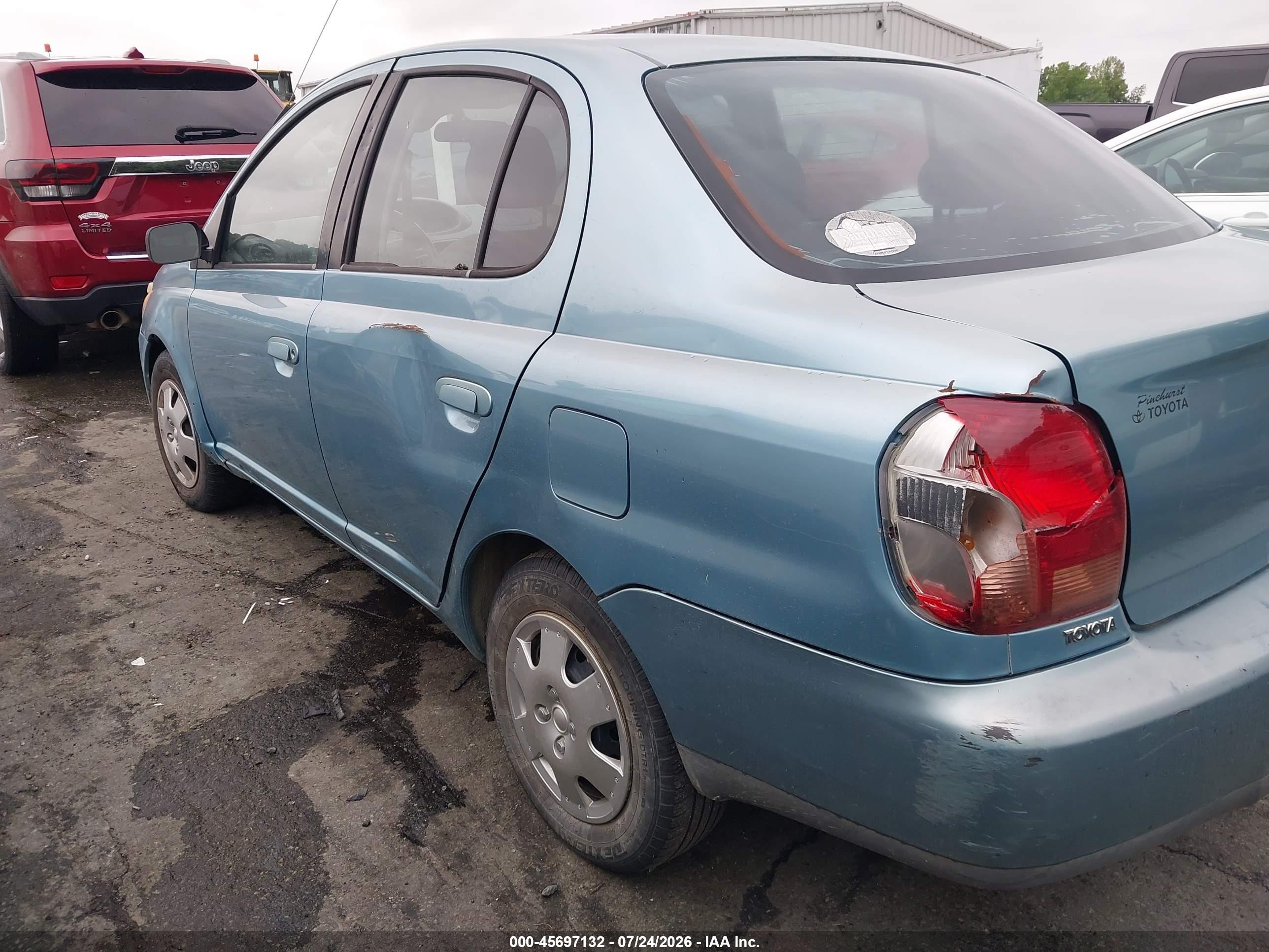 2001 Toyota Echo Blue vin: JTDBT123910156942