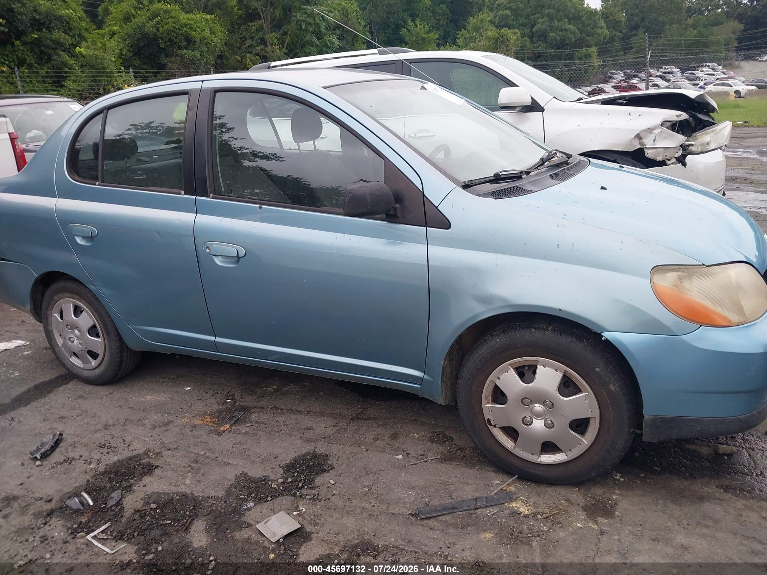 2001 Toyota Echo Blue vin: JTDBT123910156942