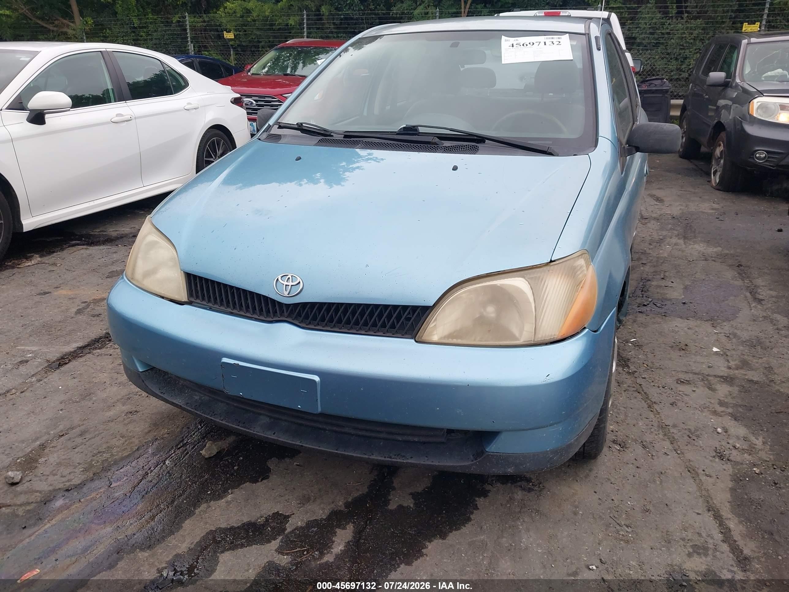 2001 Toyota Echo Blue vin: JTDBT123910156942