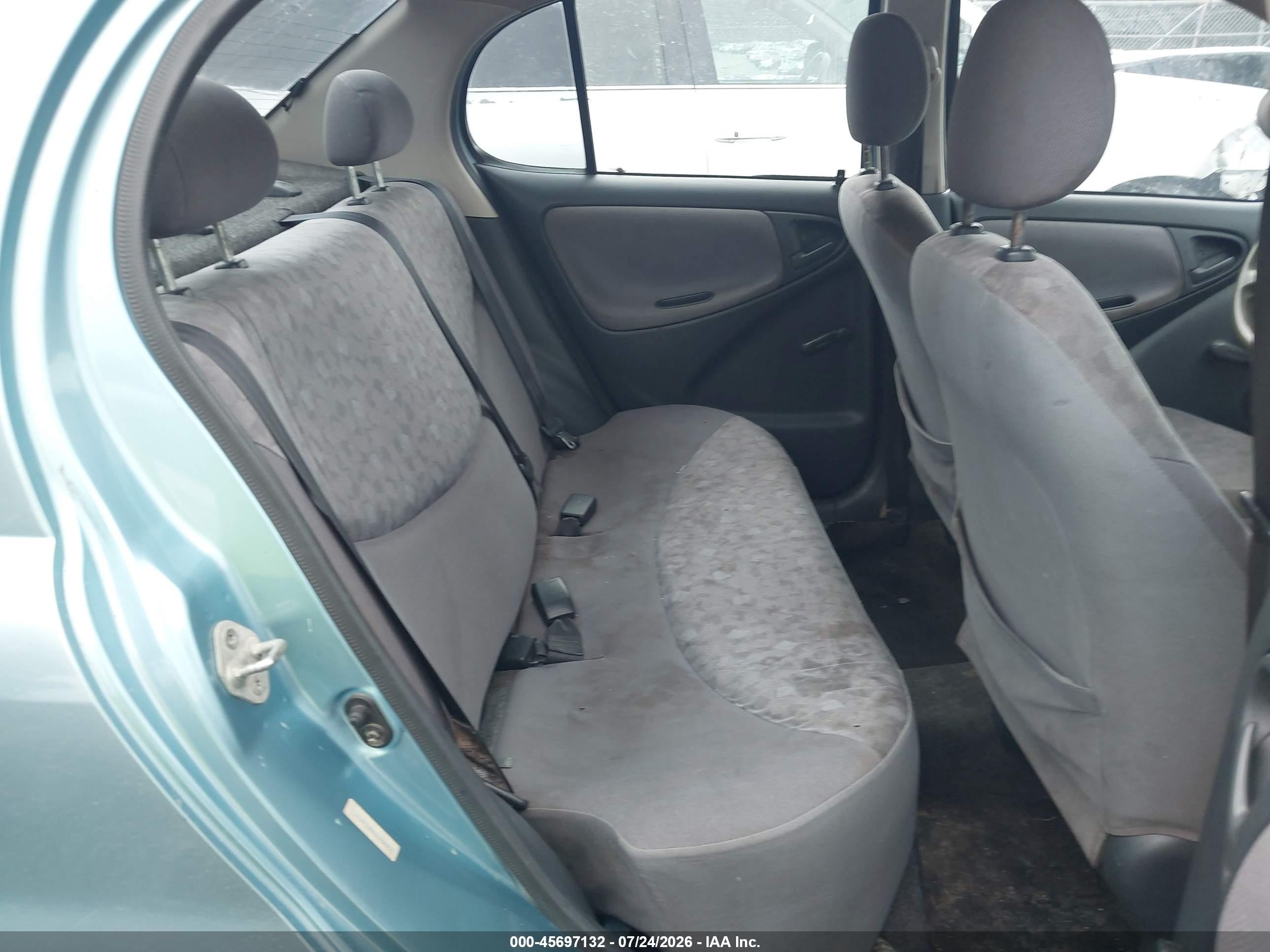 2001 Toyota Echo Blue vin: JTDBT123910156942