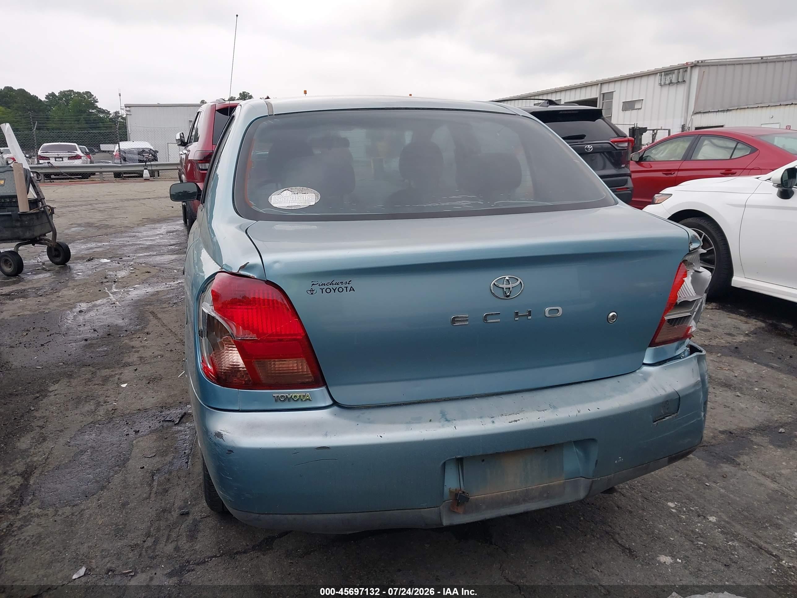 2001 Toyota Echo Blue vin: JTDBT123910156942