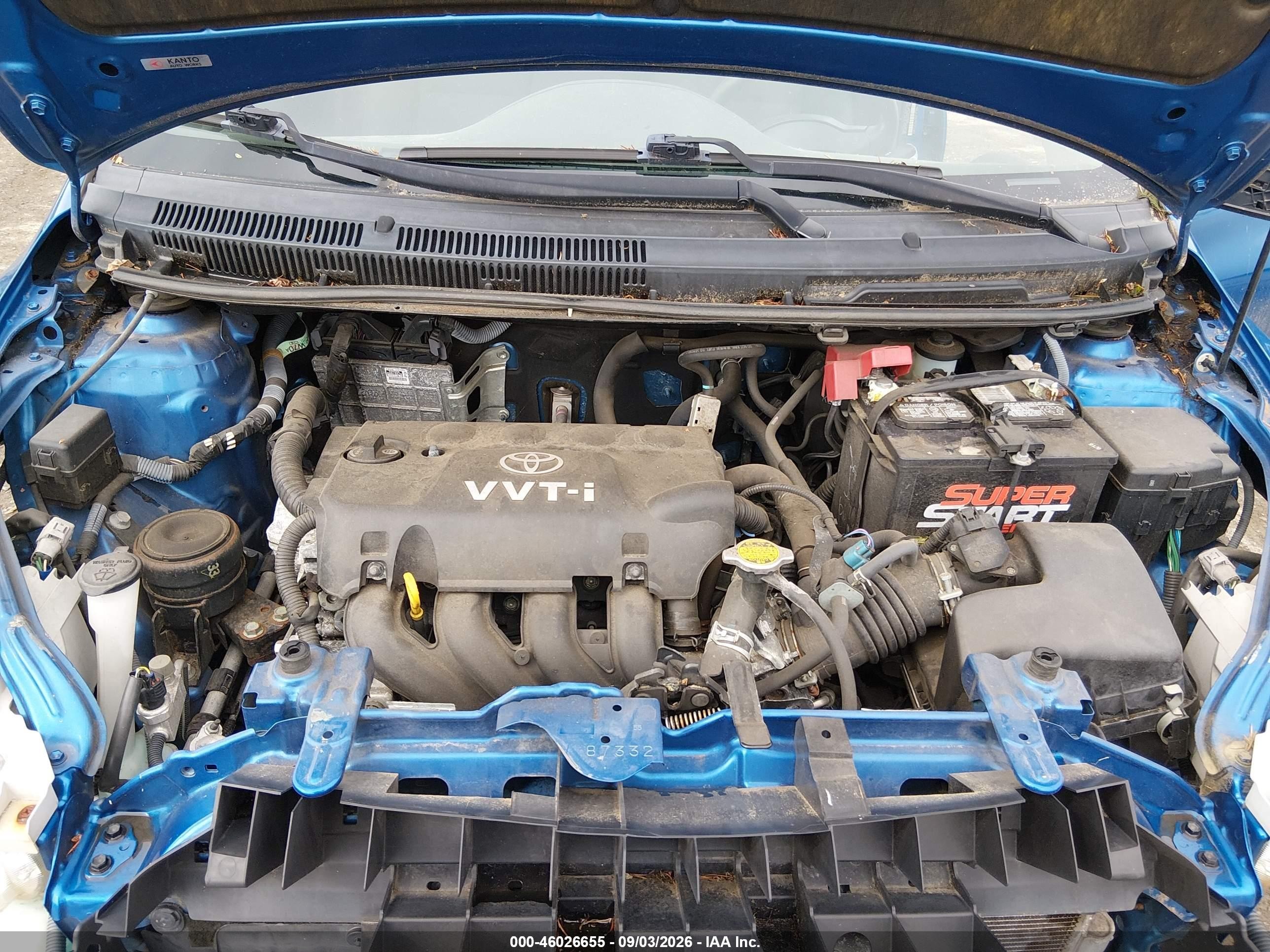 2010 Toyota Yaris   Blue vin: JTDBT4K31A1359495