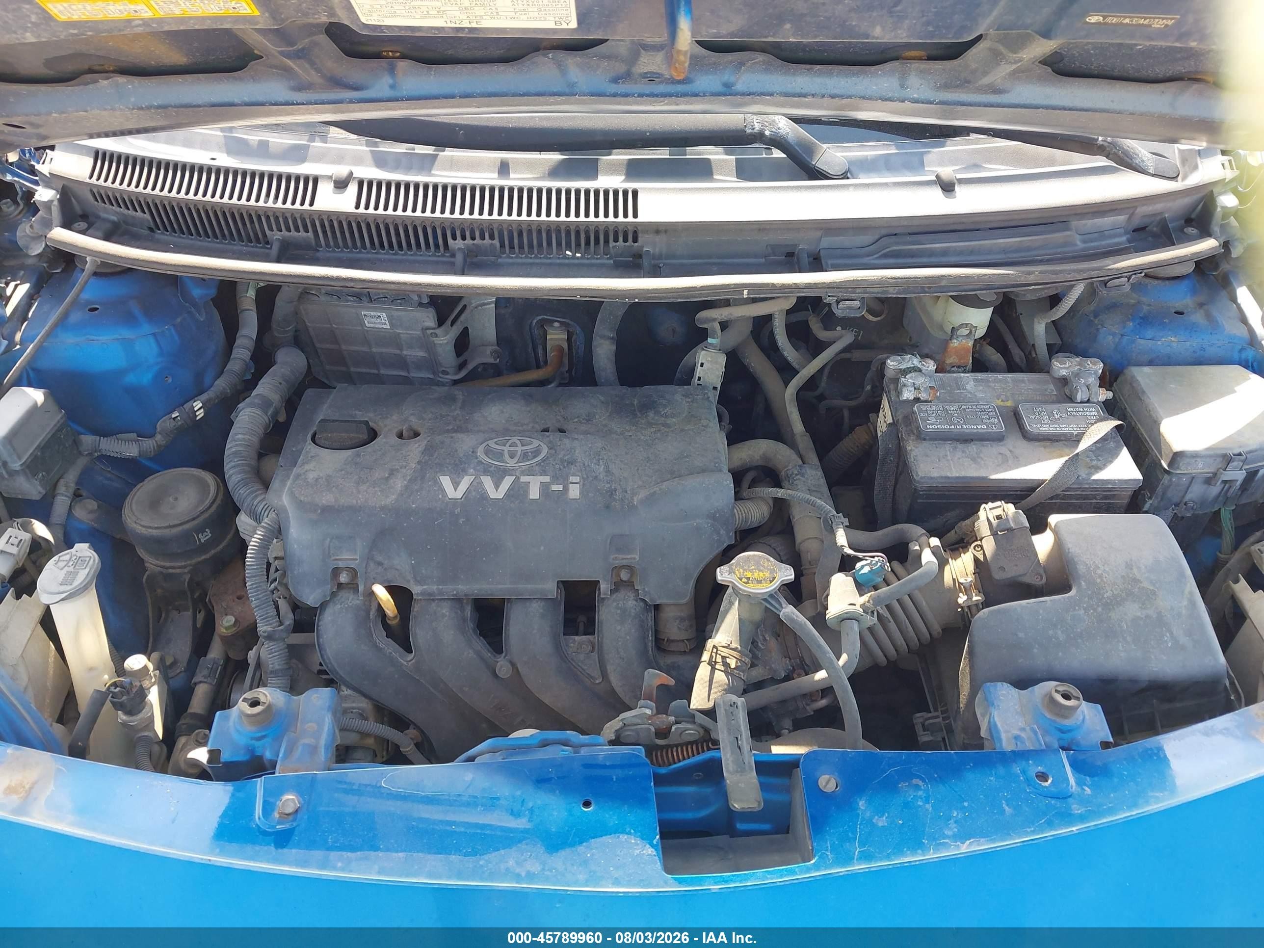 2010 Toyota Yaris   Синий vin: JTDBT4K32A4070494