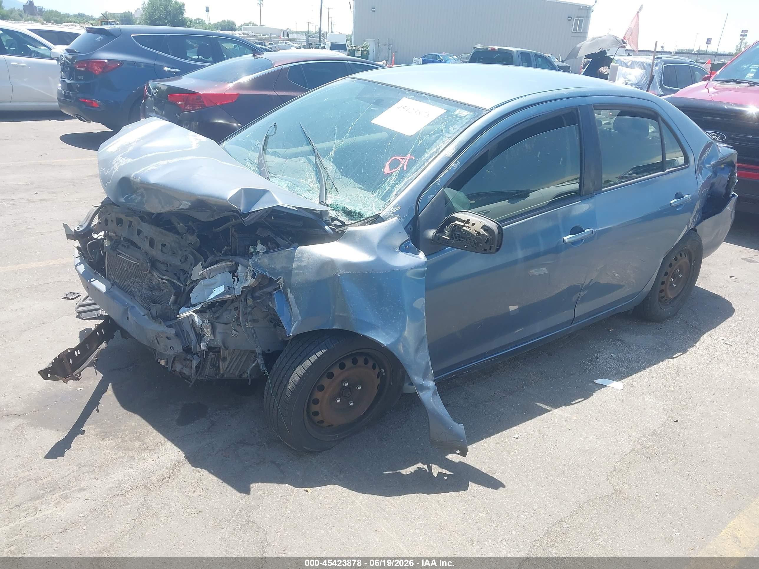 2012 Toyota Yaris   Light Blue vin: JTDBT4K33CL037755