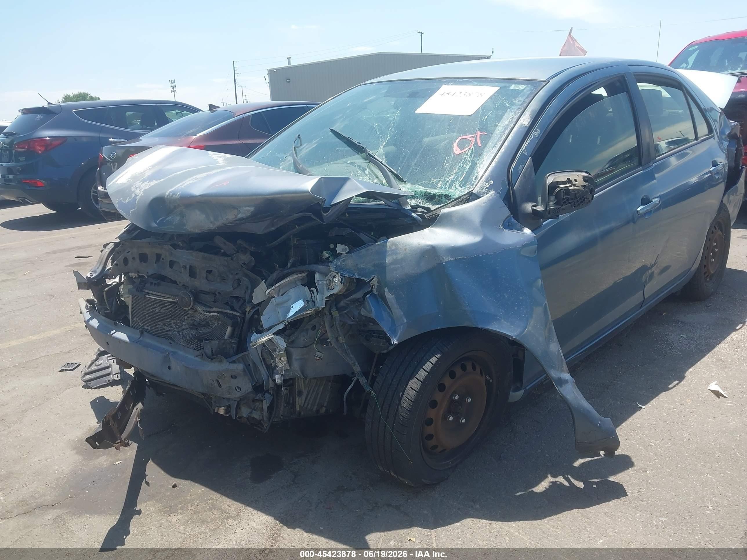 2012 Toyota Yaris   Light Blue vin: JTDBT4K33CL037755