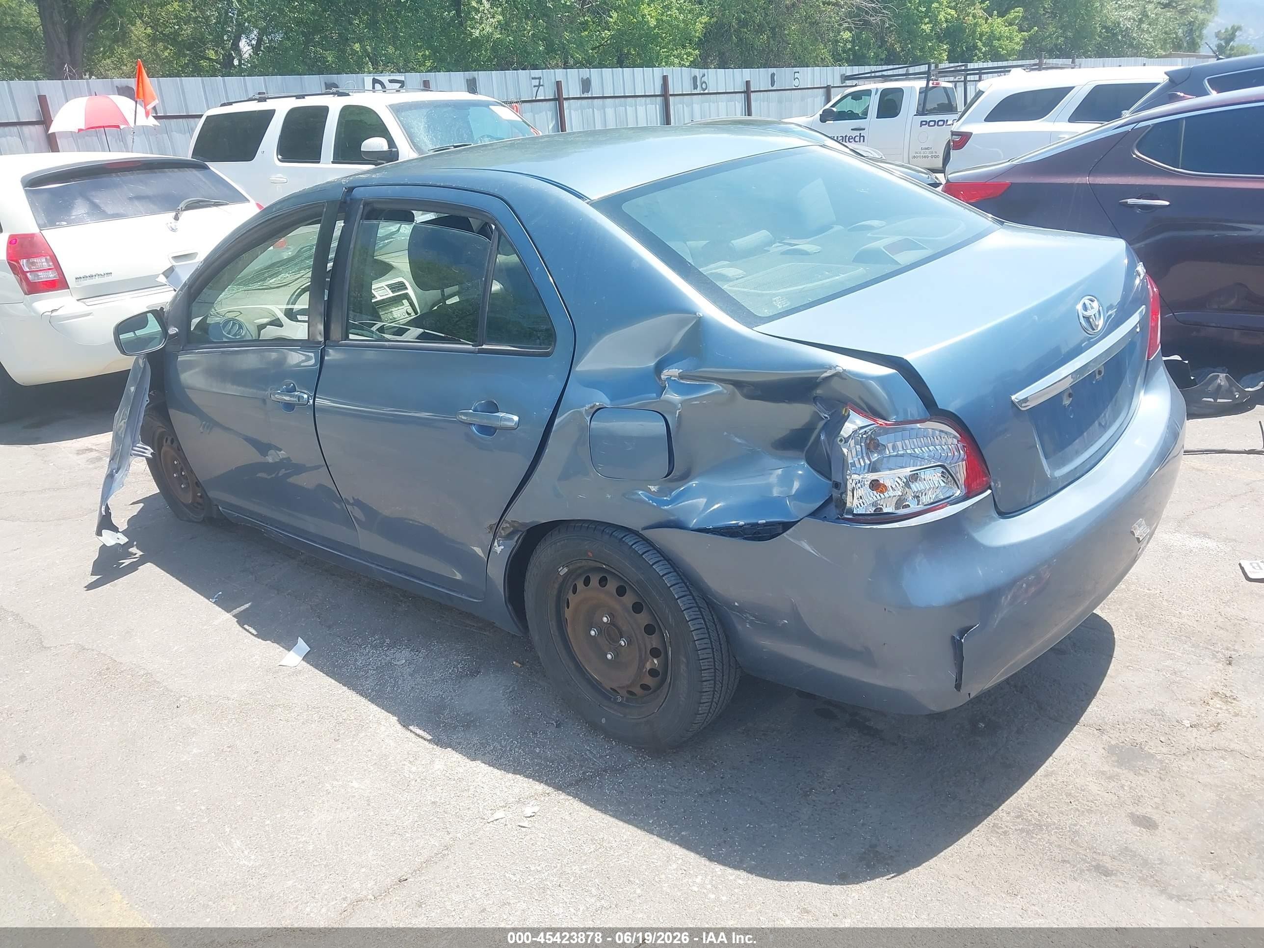 2012 Toyota Yaris   Light Blue vin: JTDBT4K33CL037755