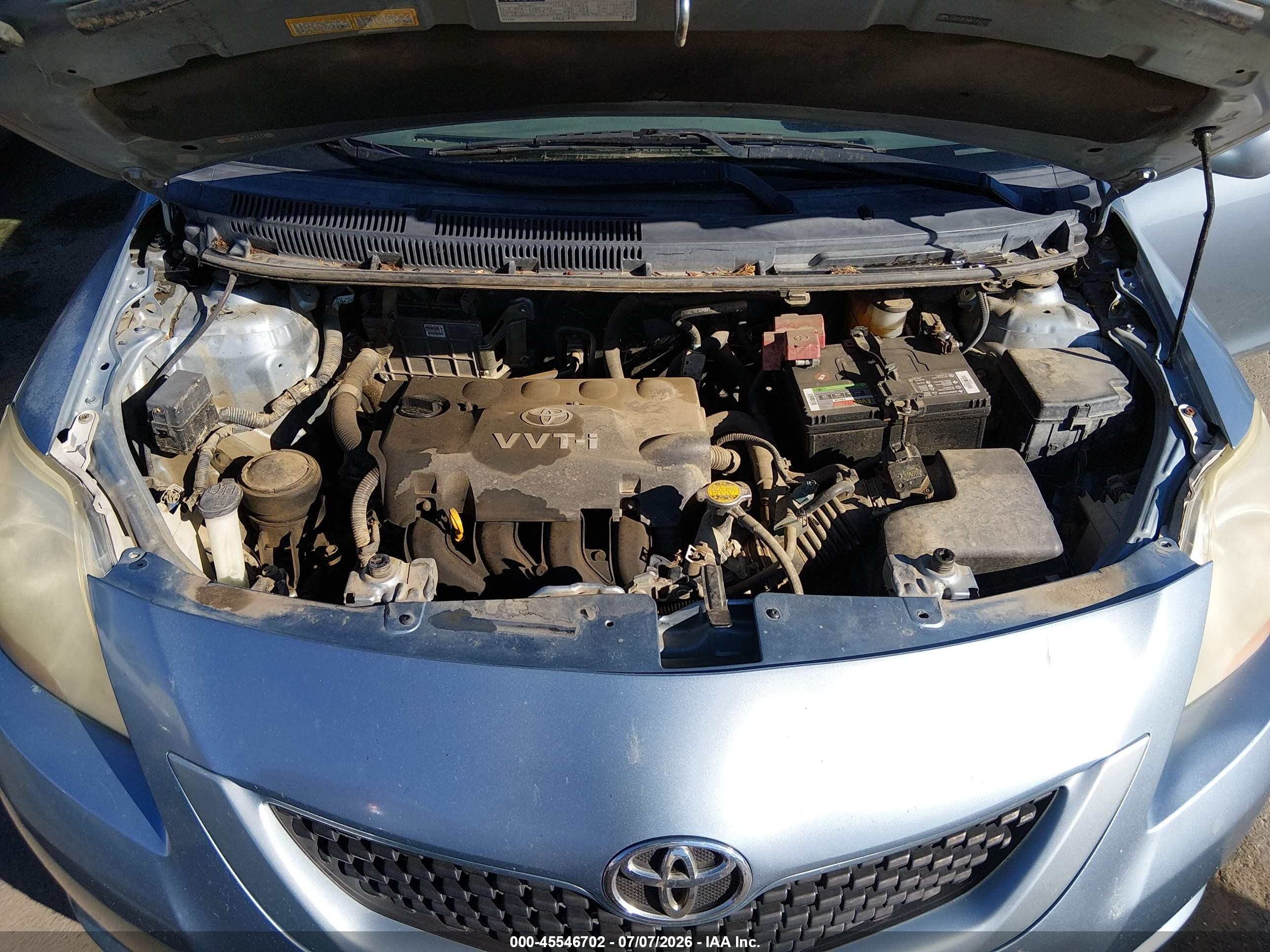 2010 Toyota Yaris   Light Blue vin: JTDBT4K34A1365310