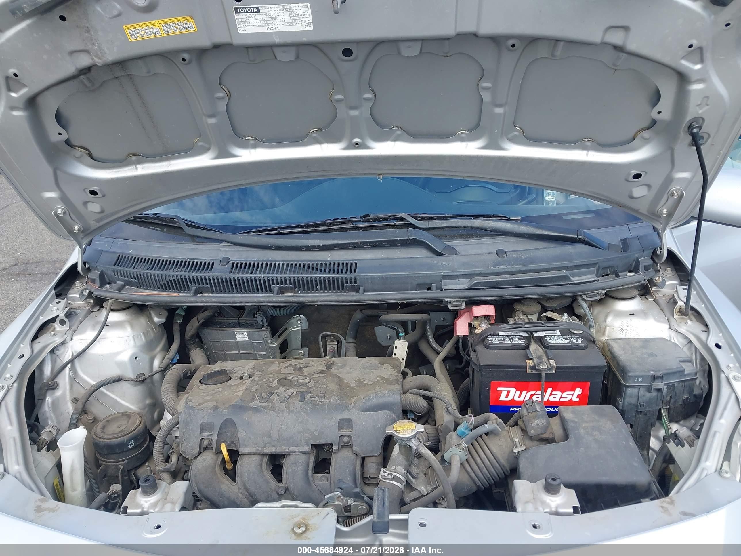 2012 Toyota Yaris   Silver vin: JTDBT4K37C1417385