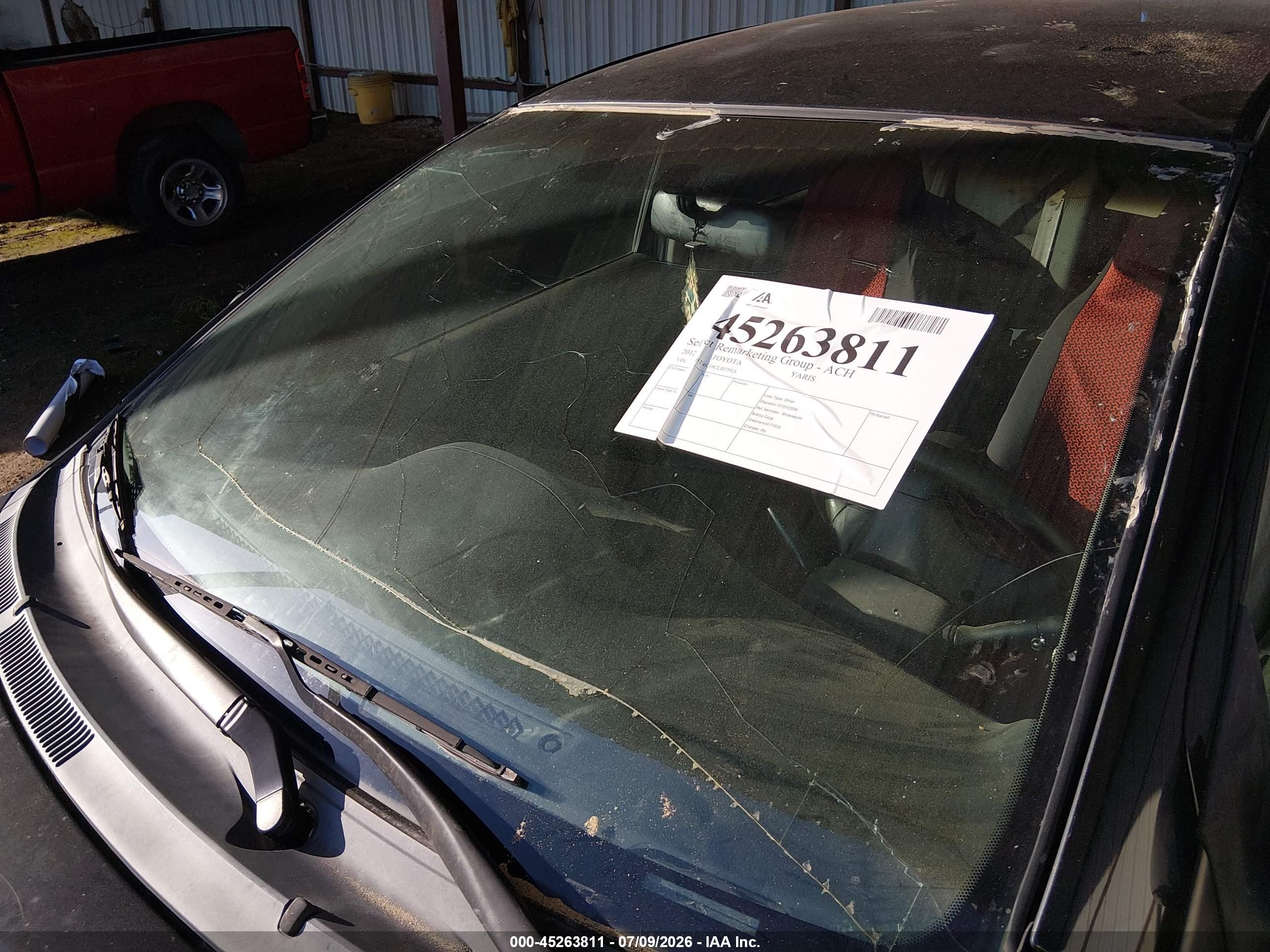2012 Toyota Yaris   Black vin: JTDBT4K39CL017915