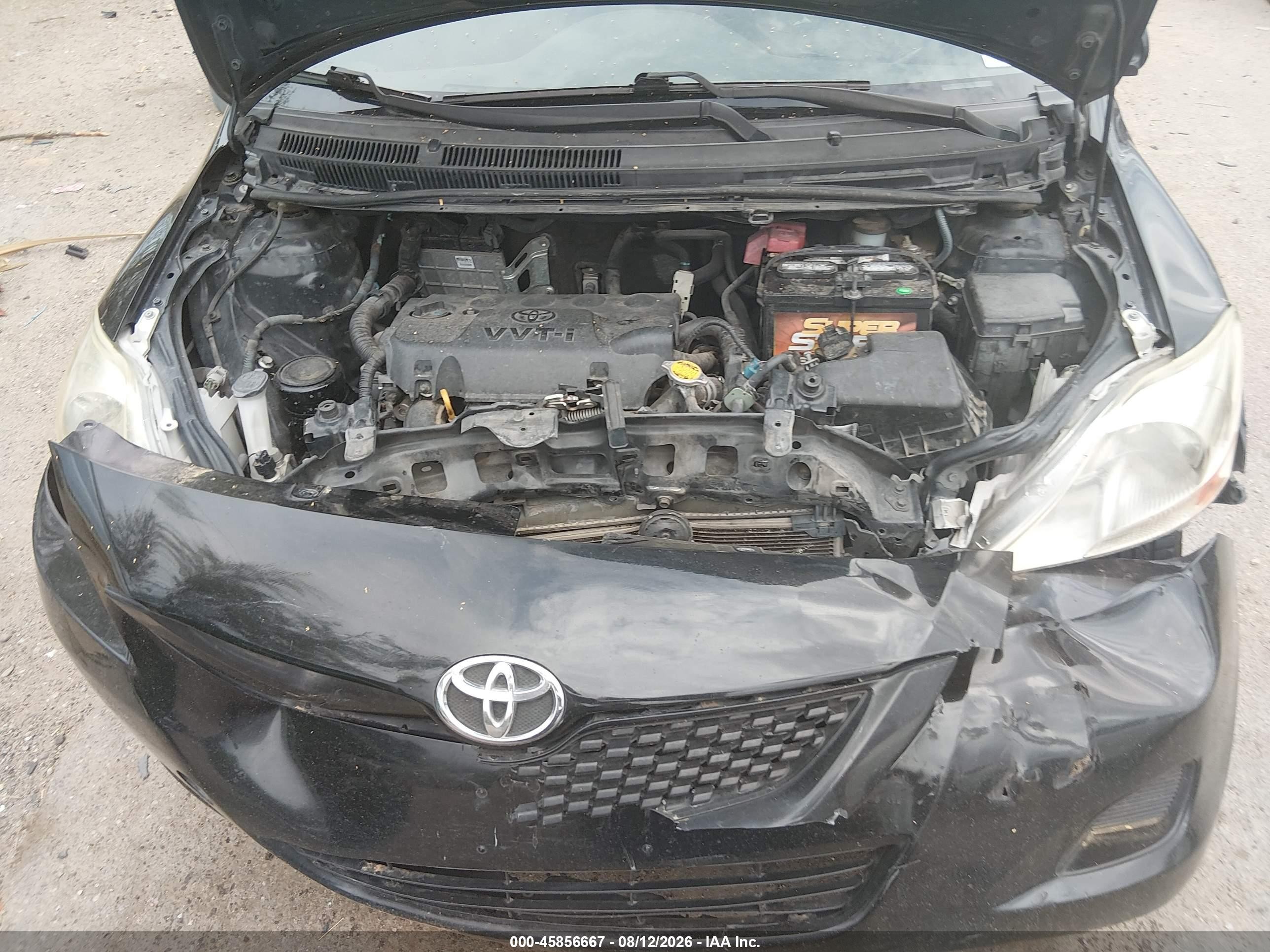 2012 Toyota Yaris   Черный vin: JTDBT4K39CL019079