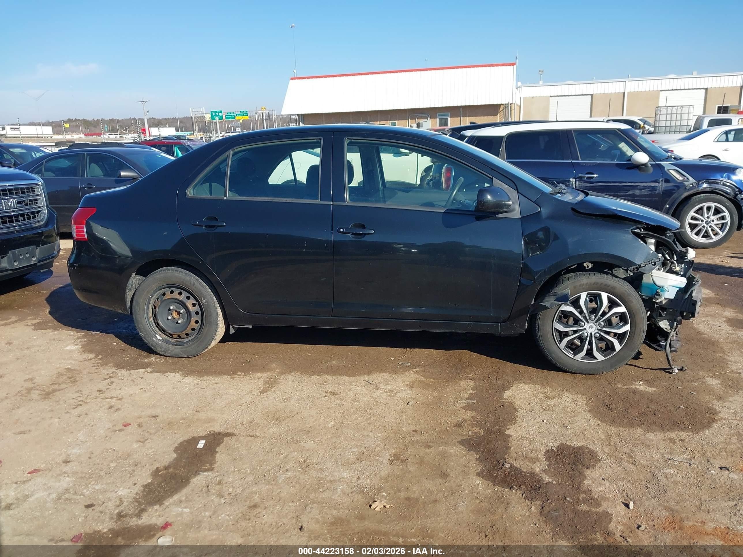 2012 Toyota Yaris Black vin: JTDBT4K3XCL026719