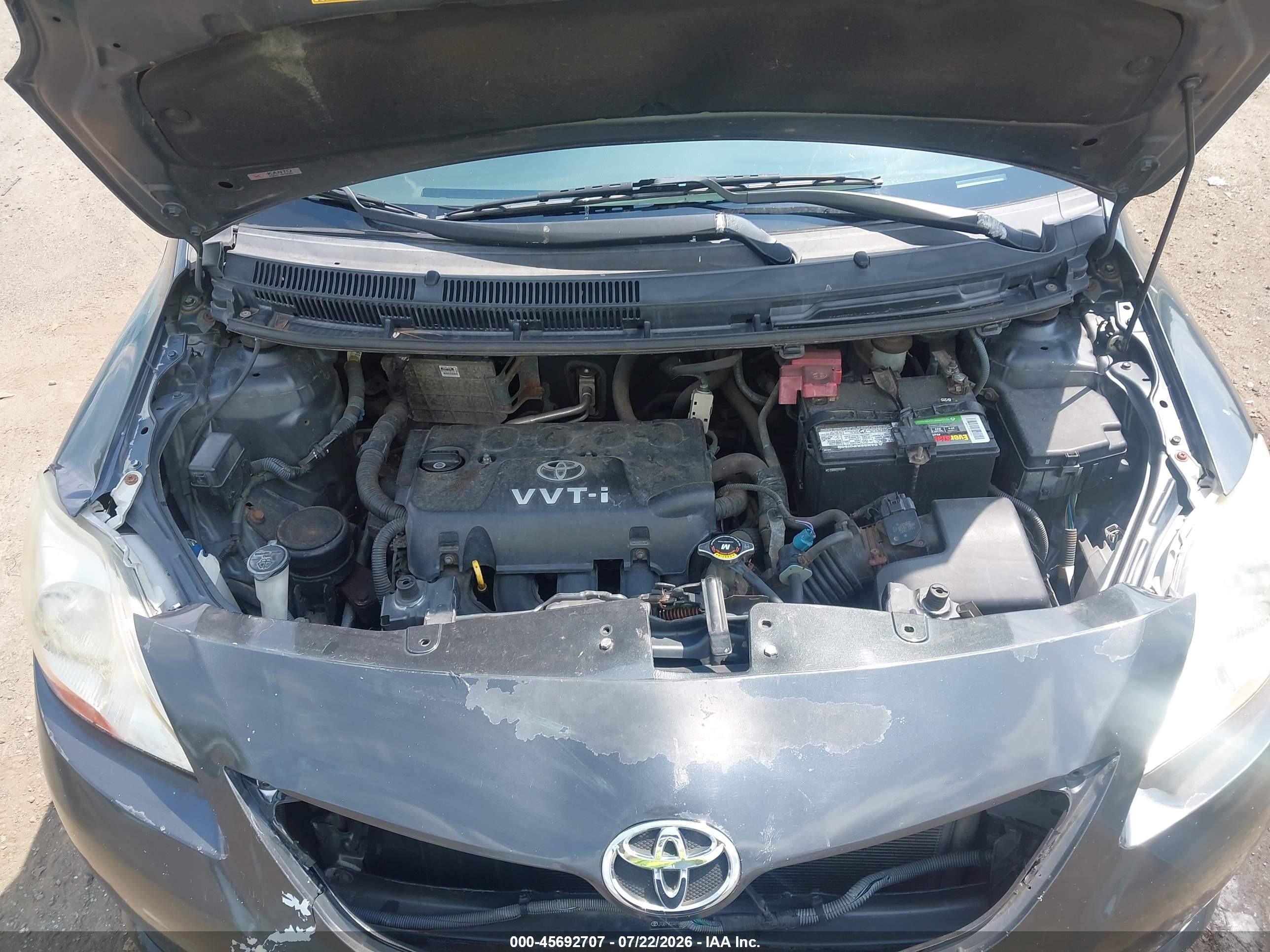 2008 Toyota Yaris   Gray vin: JTDBT903481194360