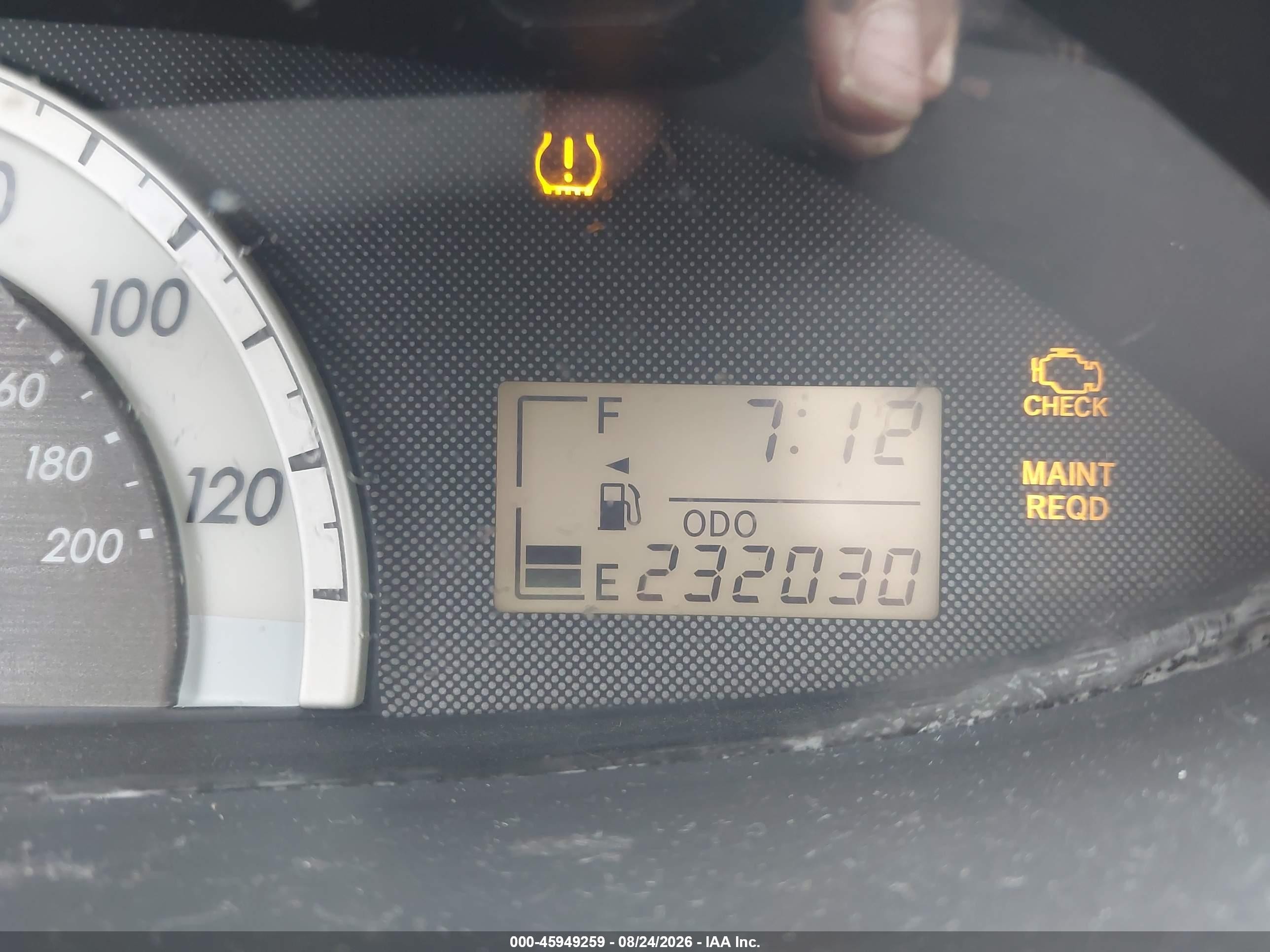 2008 Toyota Yaris   Black vin: JTDBT903481242312