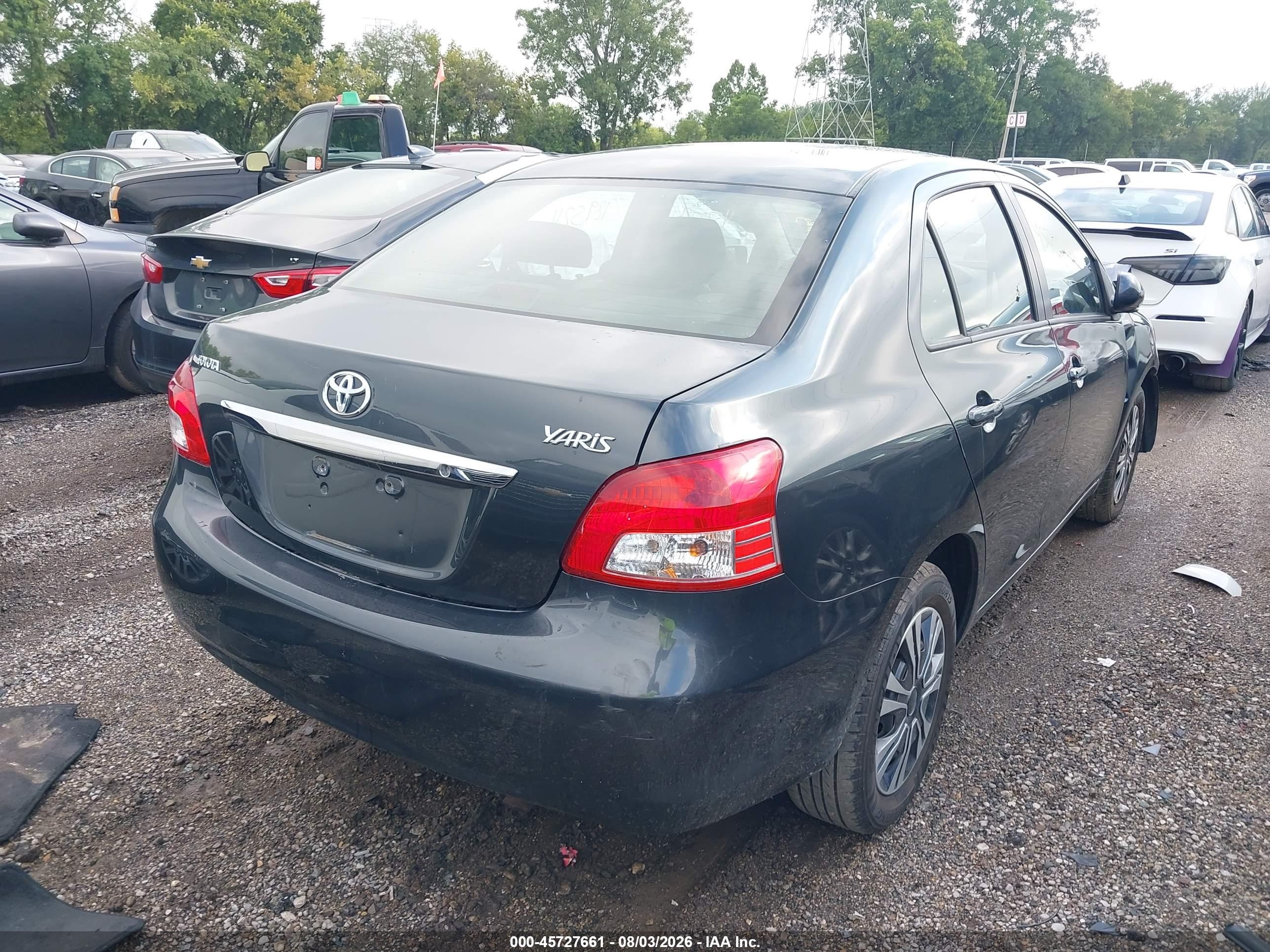 2009 Toyota Yaris   Gray vin: JTDBT903591325488