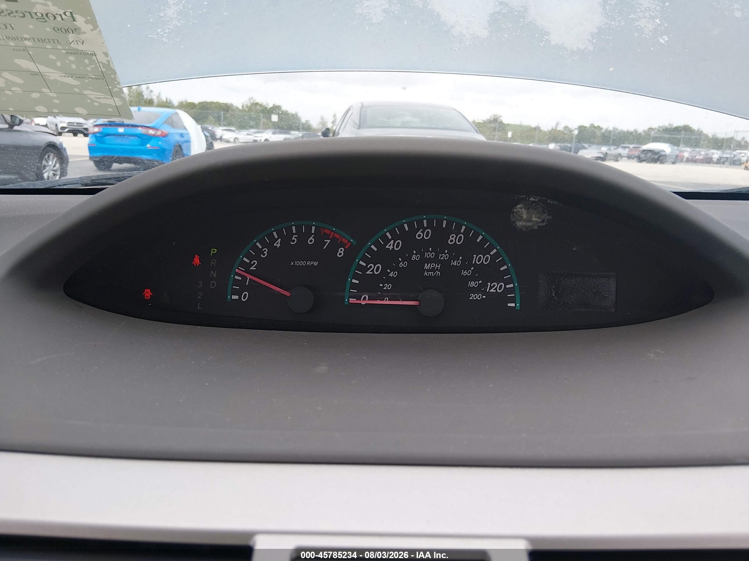 2009 Toyota Yaris Blue vin: JTDBT903691297555
