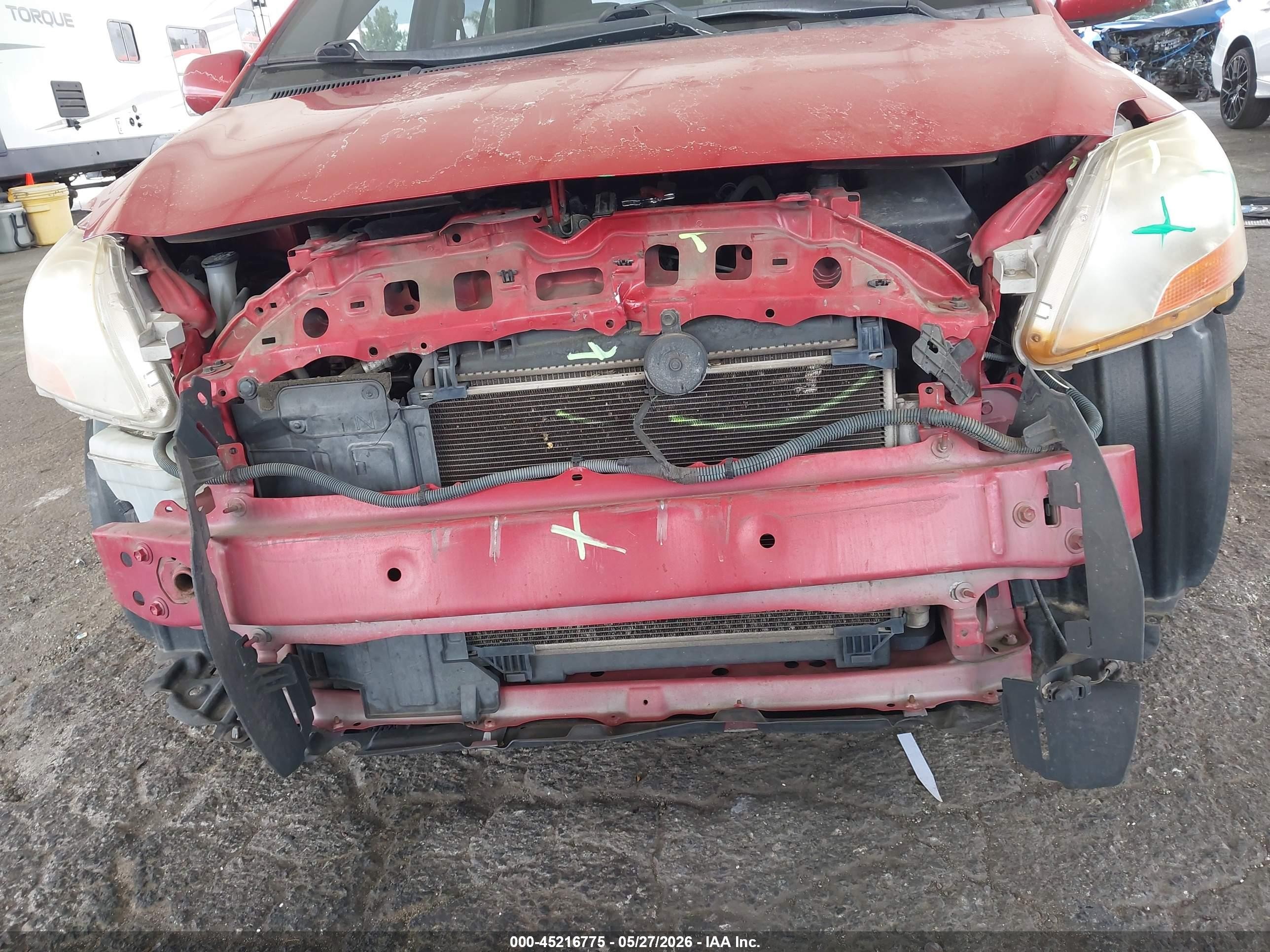 2009 Toyota Yaris   Красный vin: JTDBT903691342672