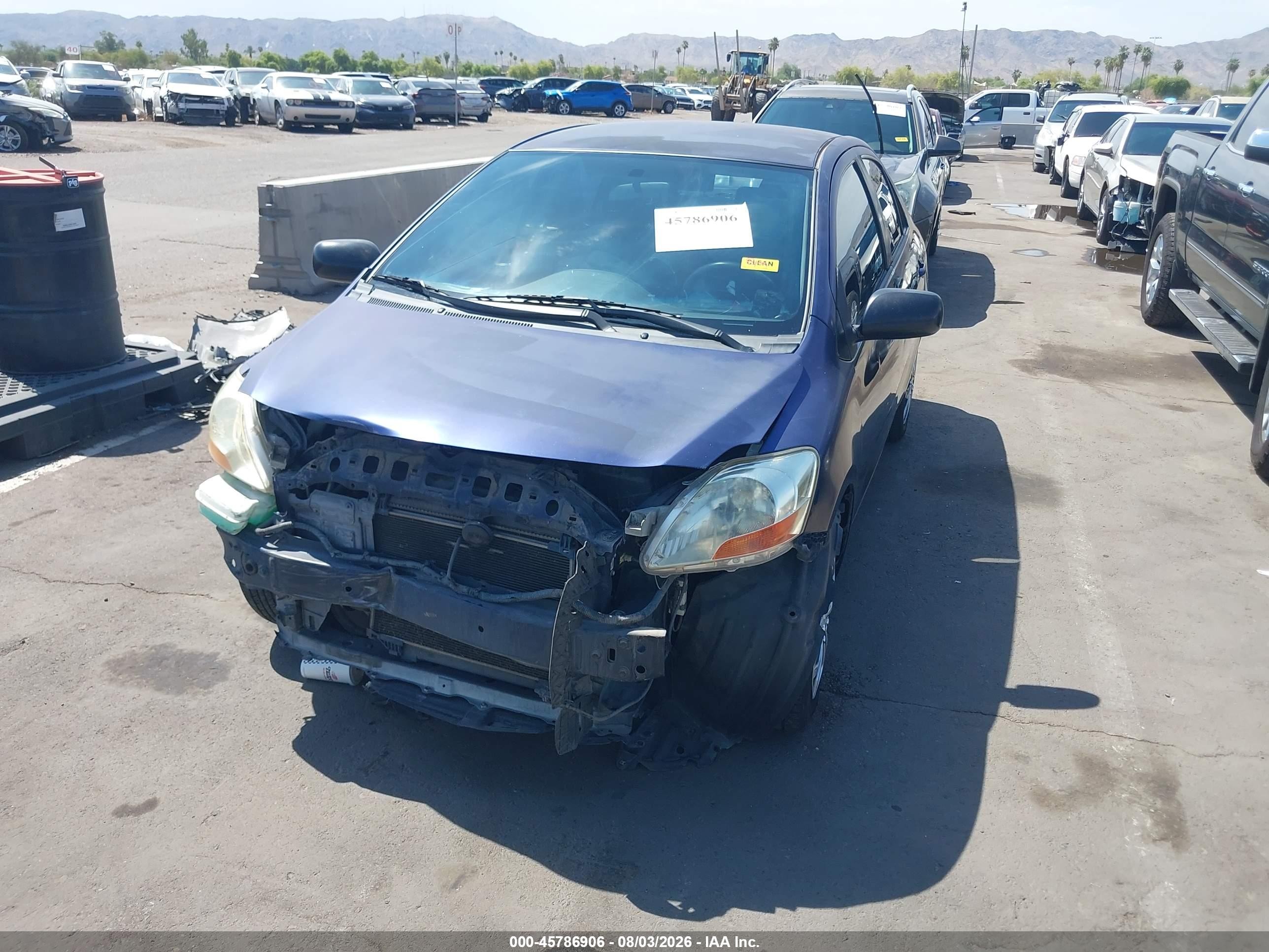 2007 Toyota Yaris   Blue vin: JTDBT923071079962