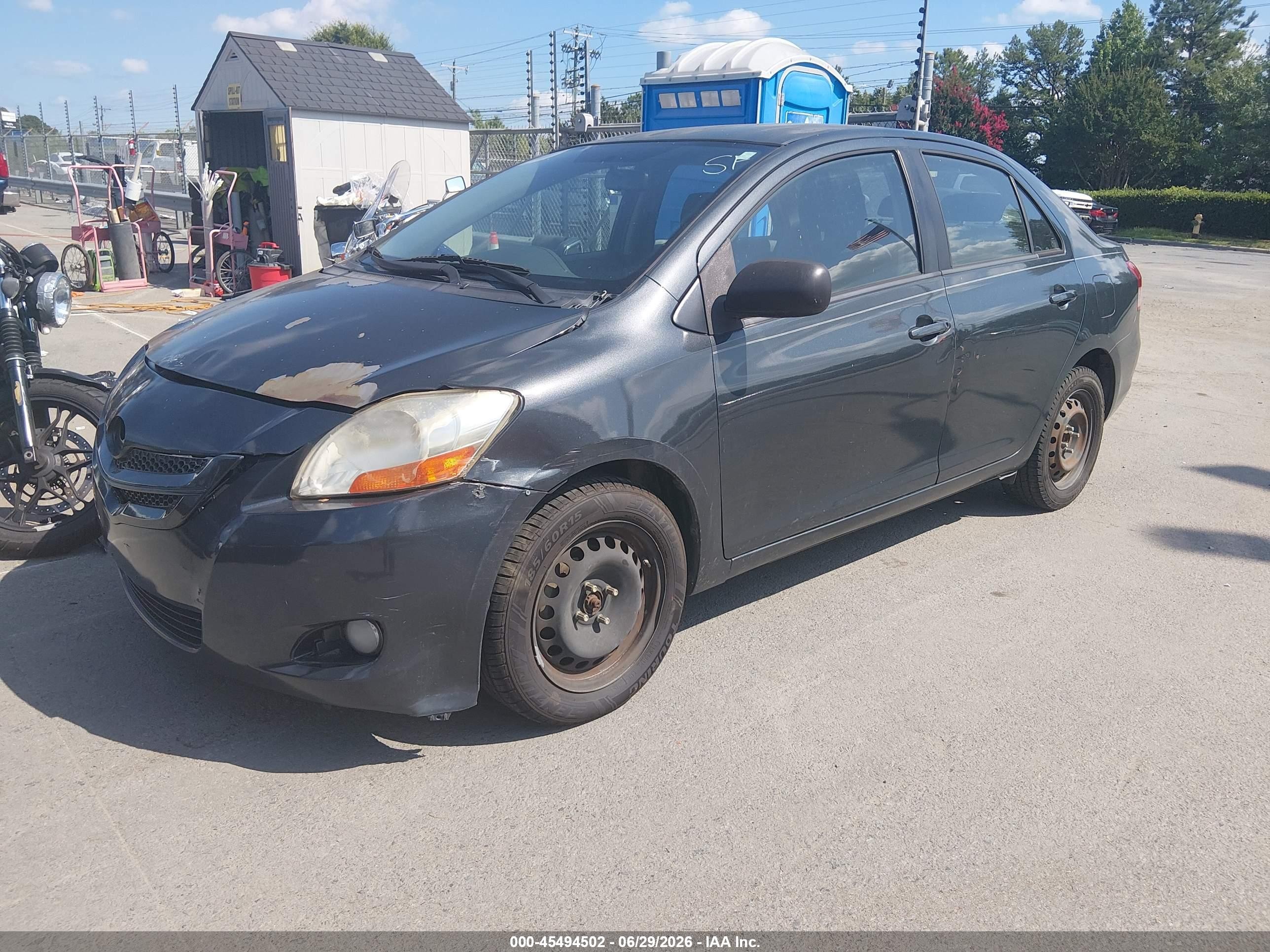 2008 Toyota Yaris Black vin: JTDBT923081230526