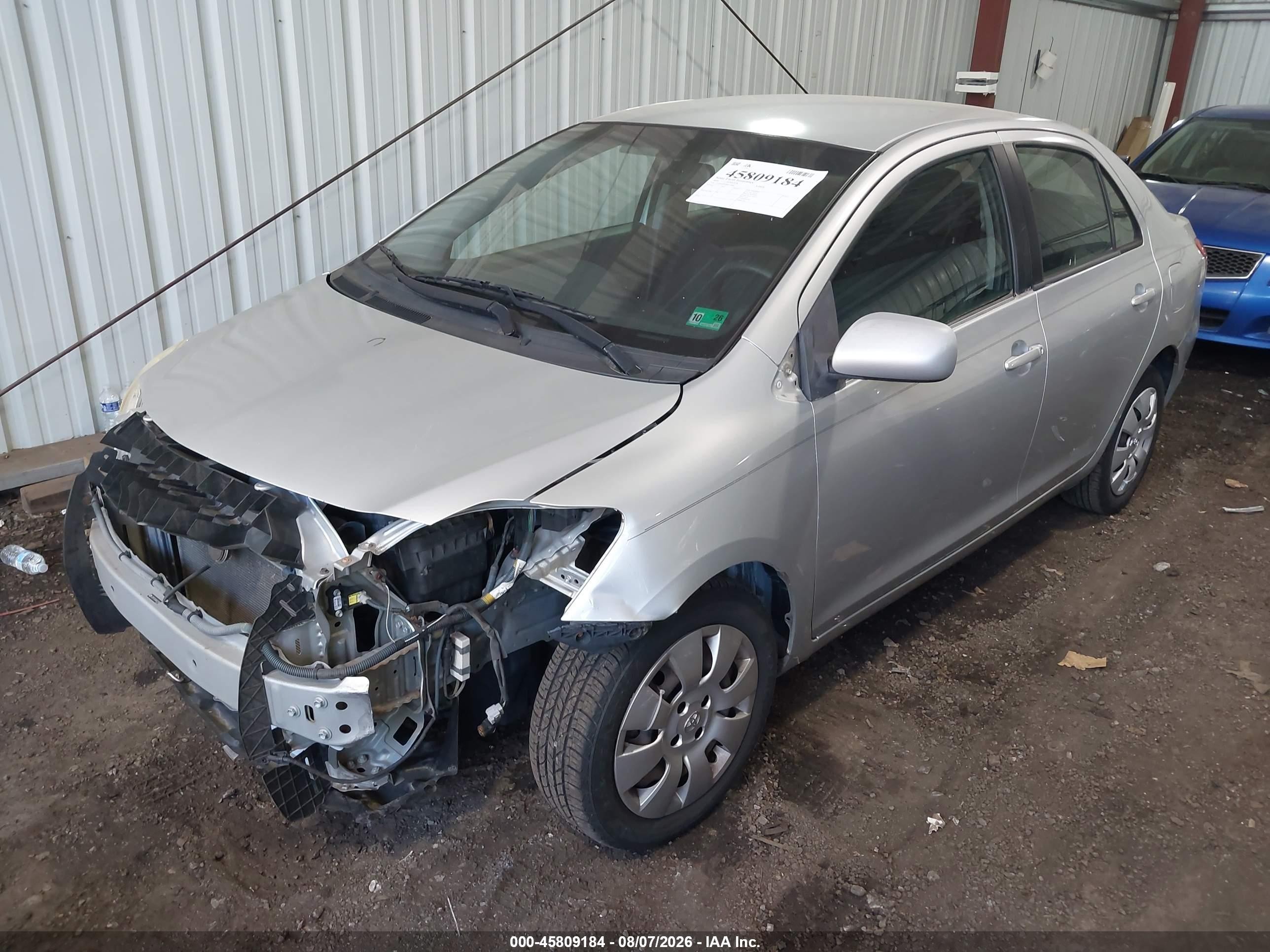 2008 Toyota Yaris   Gray vin: JTDBT923084037484