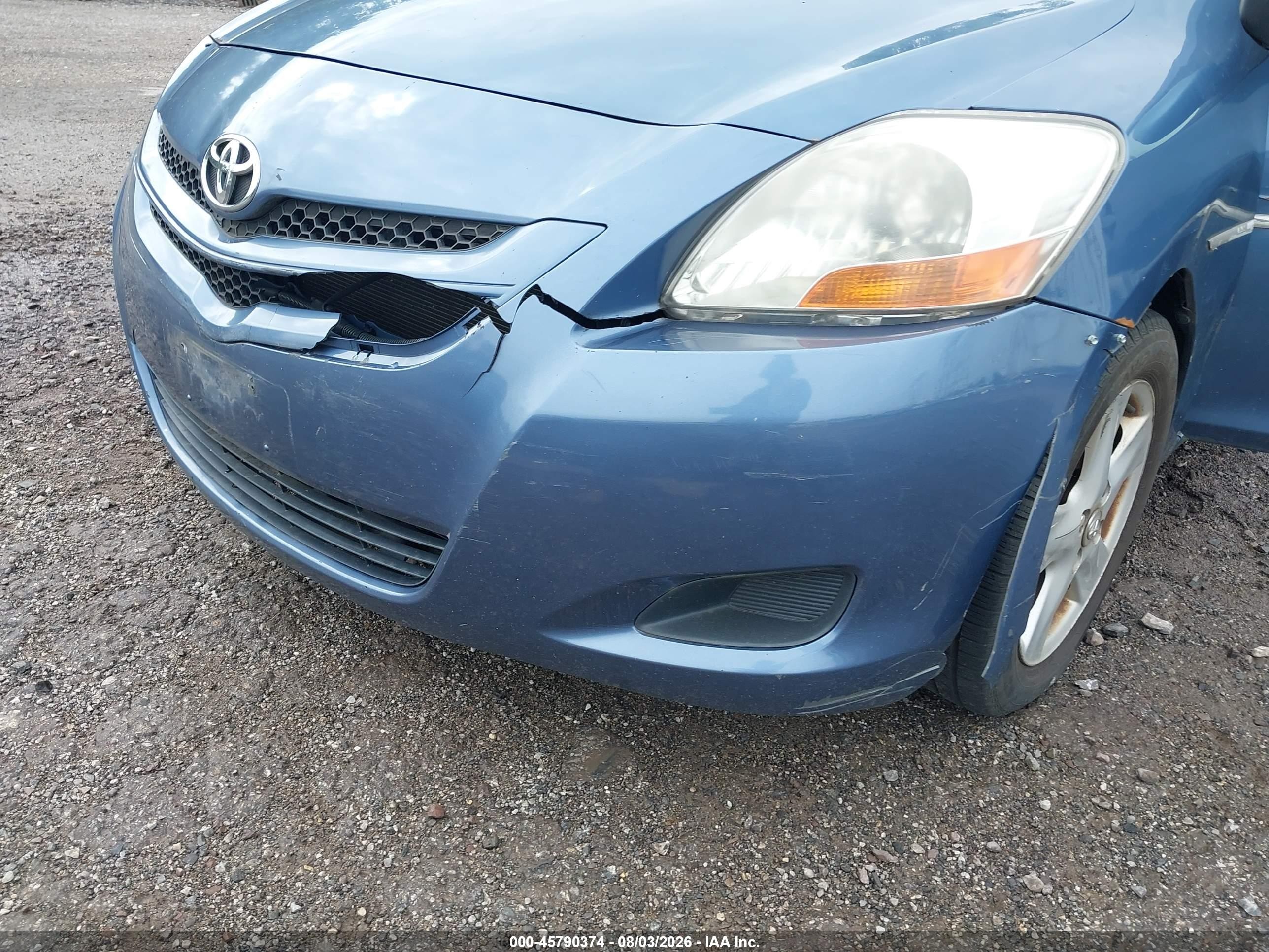 2008 Toyota Yaris   Blue vin: JTDBT923581256975