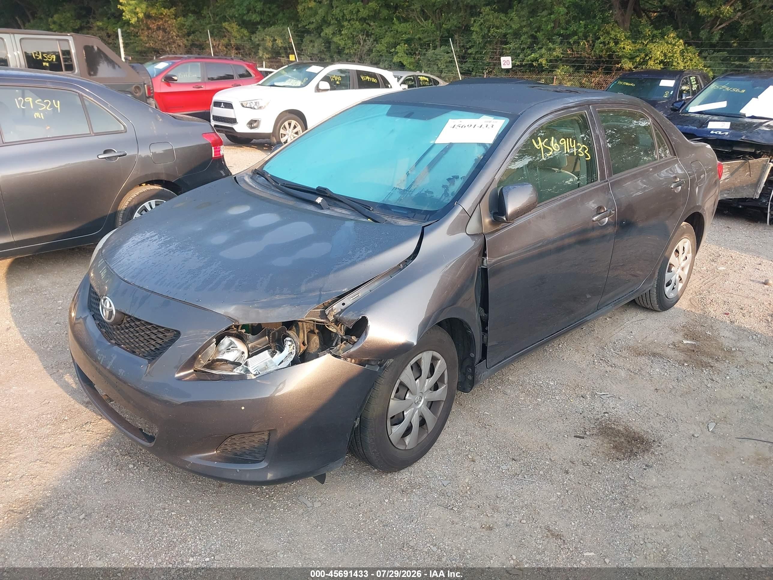 2010 Toyota Corolla Le Gray vin: JTDBU4EE0A9113727