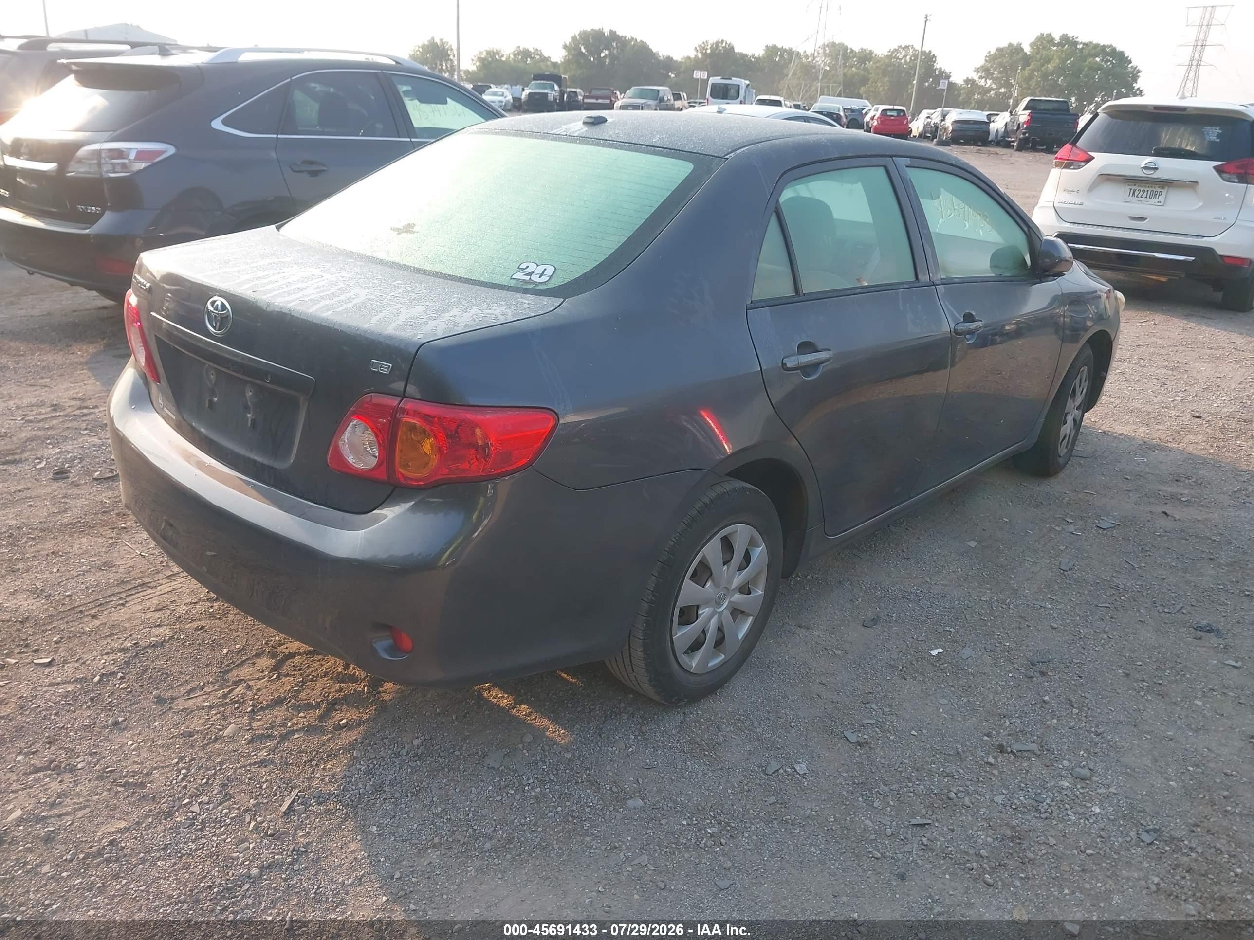 2010 Toyota Corolla Le Gray vin: JTDBU4EE0A9113727