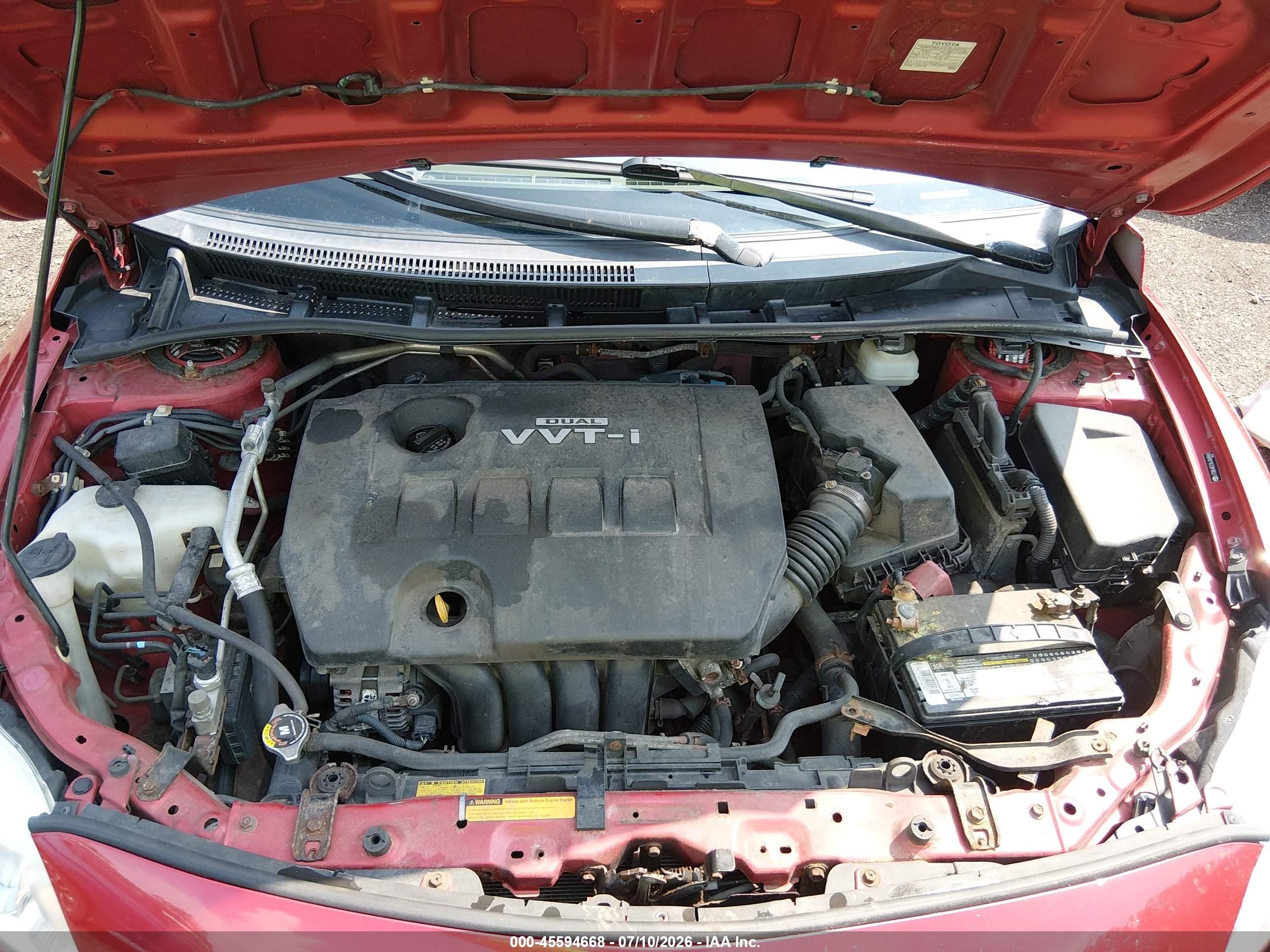 2010 Toyota Corolla Le Red vin: JTDBU4EE0AJ068965