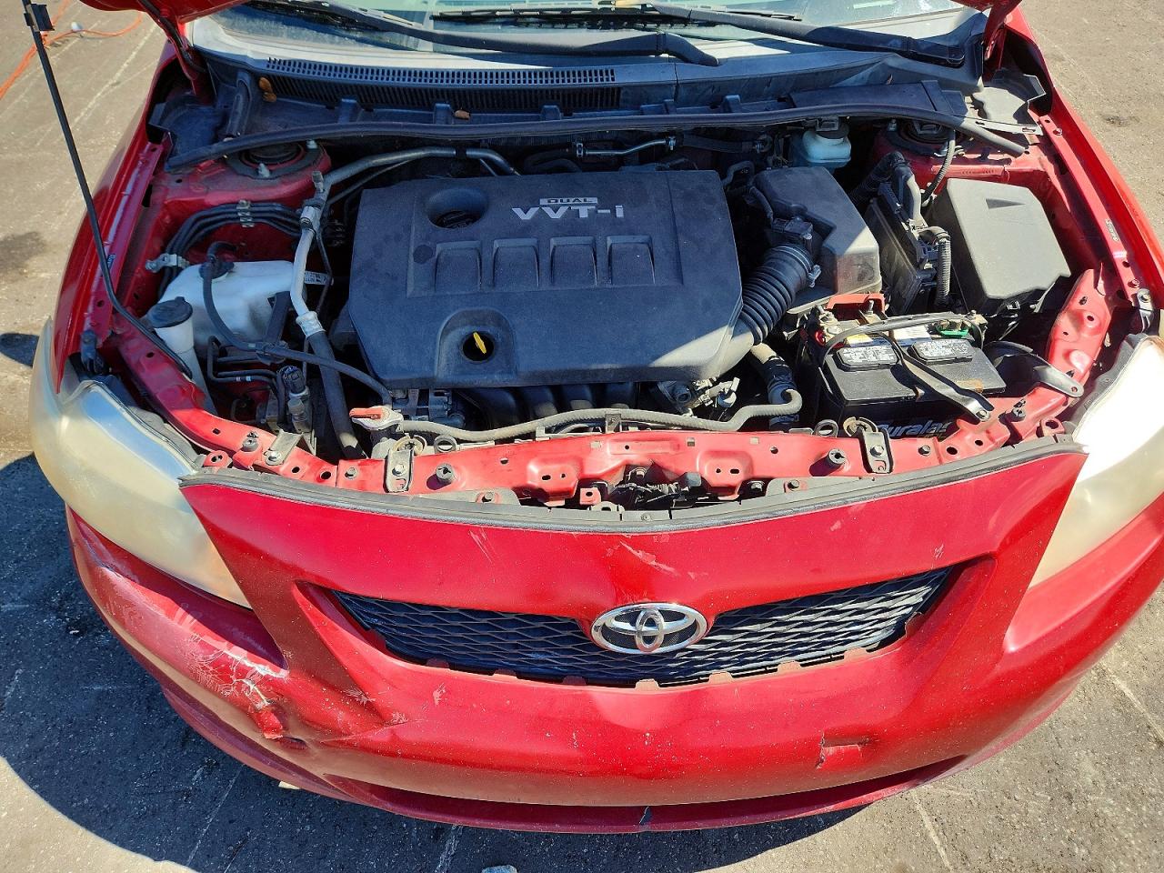 2010 Toyota Corolla Red vin: JTDBU4EE0AJ072191
