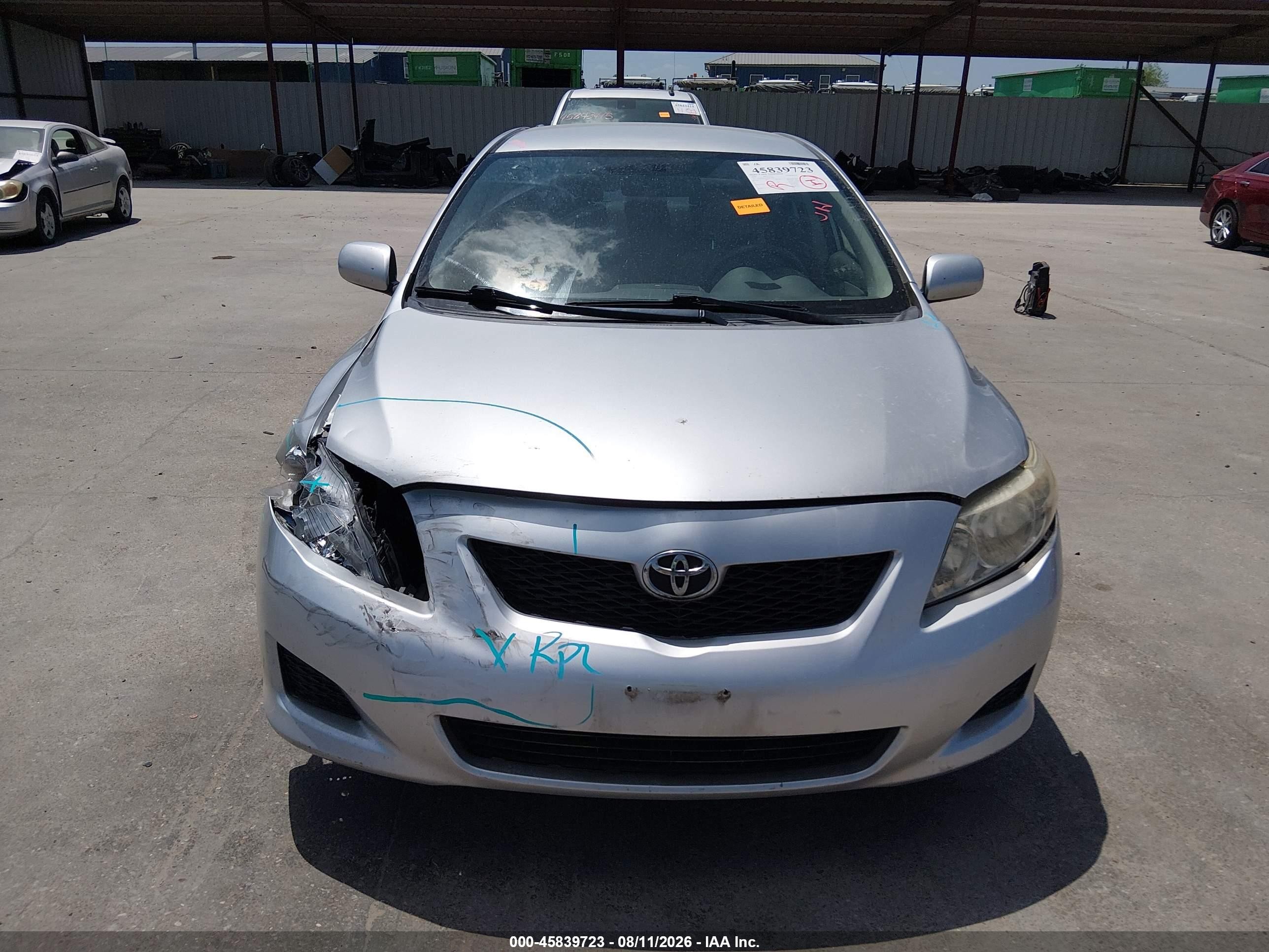 2010 Toyota Corolla Le Silver vin: JTDBU4EE0AJ073664