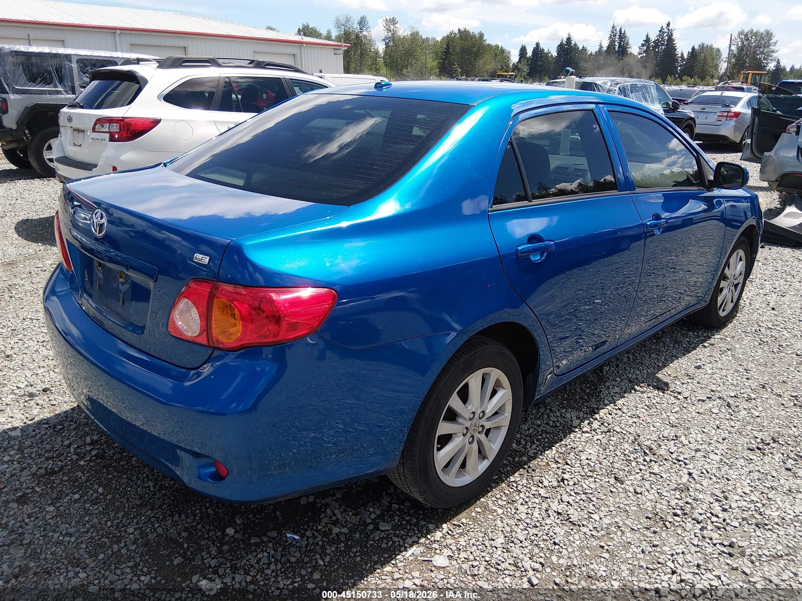 2010 Toyota Corolla Le/s/xle Синий vin: JTDBU4EE0AJ082431