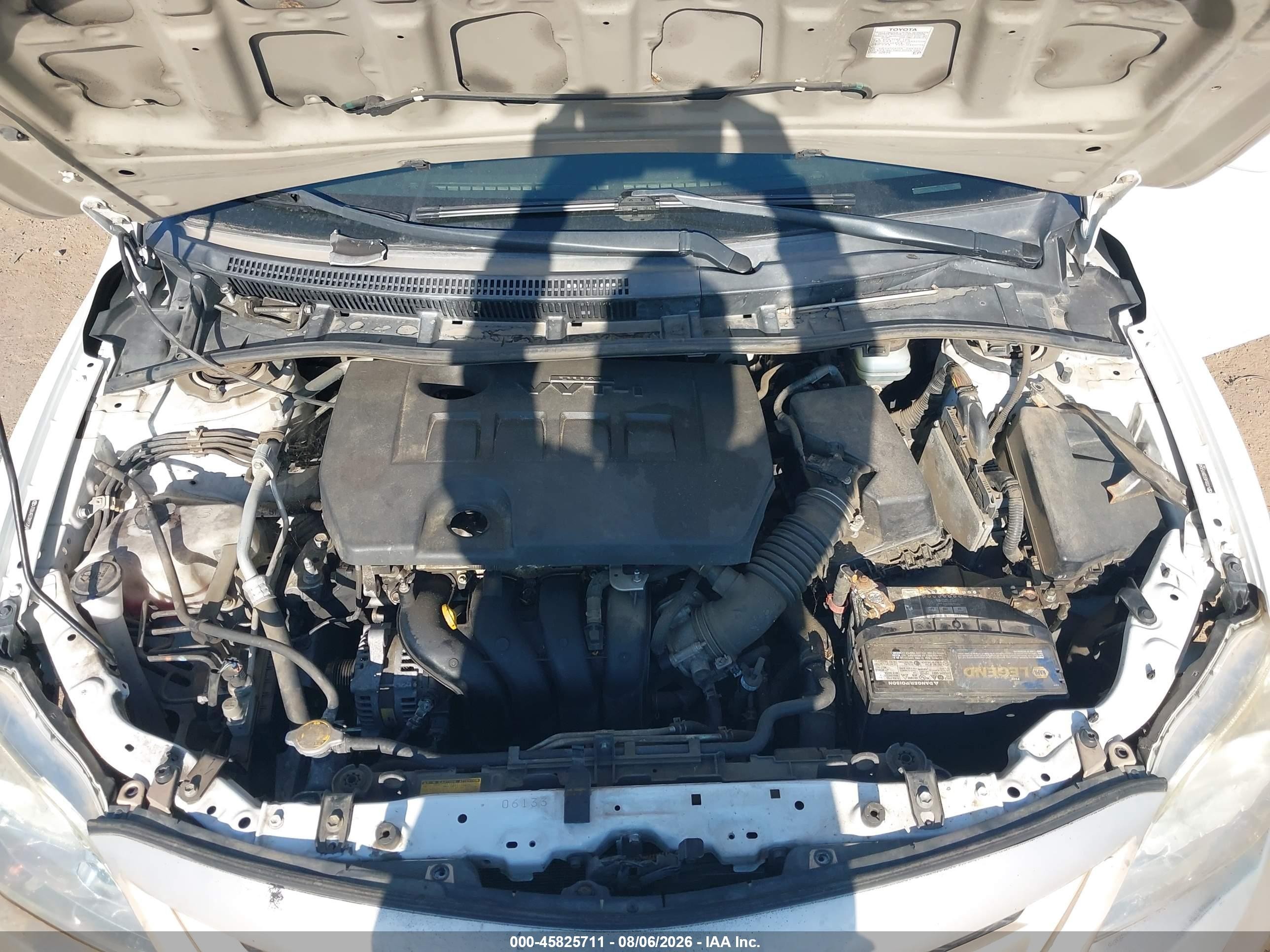 2011 Toyota Corolla Le Белый vin: JTDBU4EE0B9157048