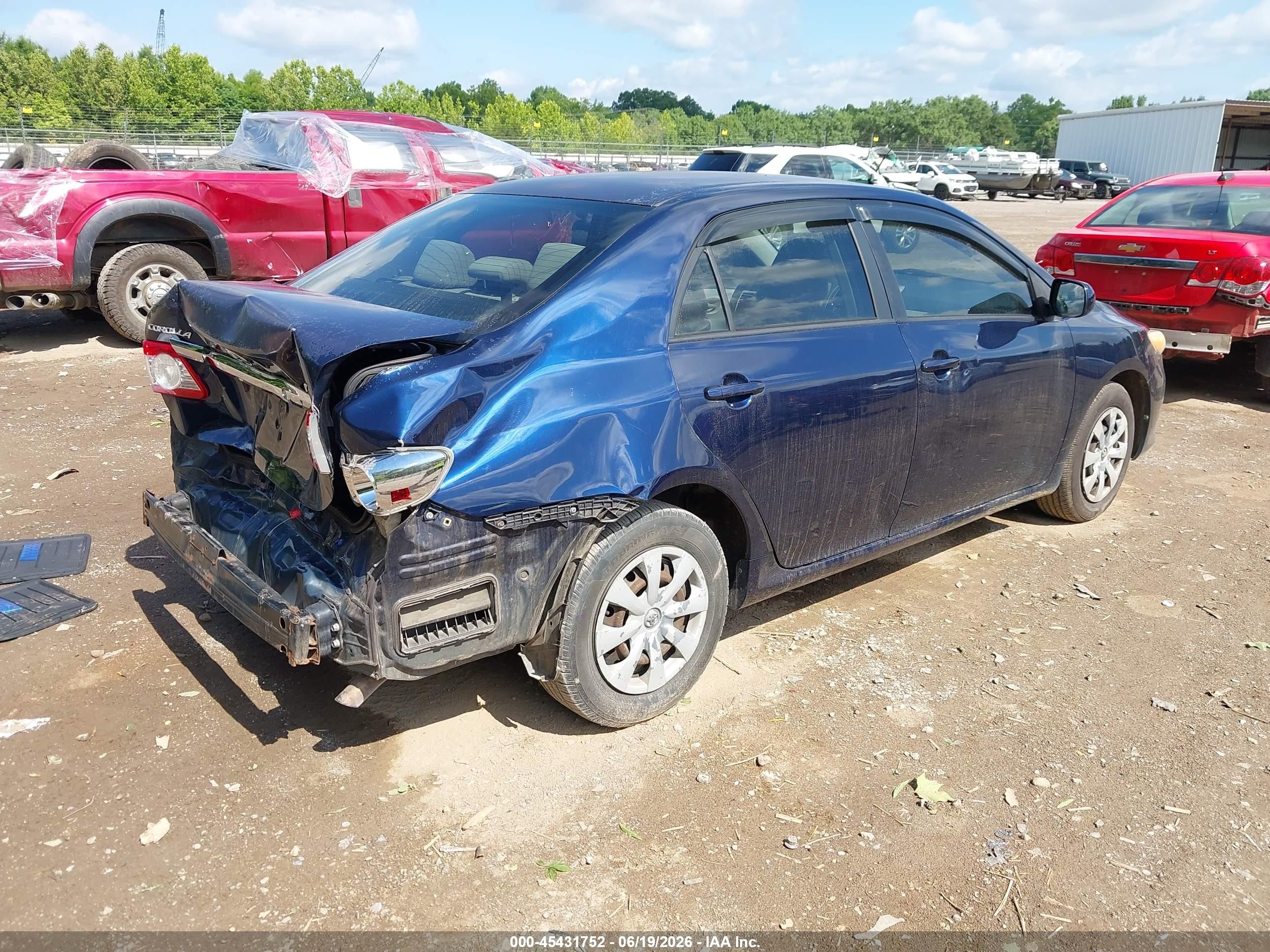 2011 Toyota Corolla Le Blue vin: JTDBU4EE0BJ102789