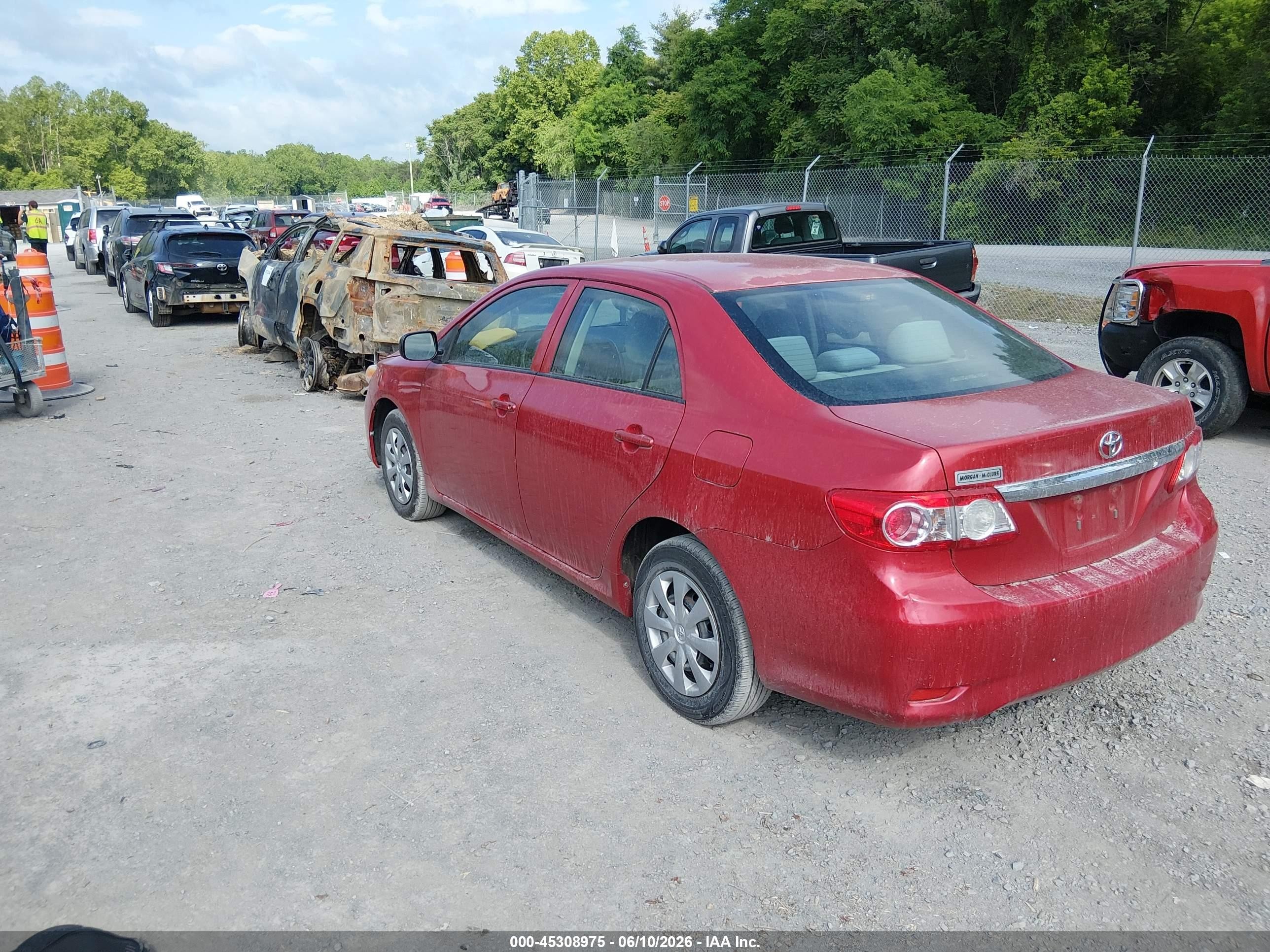 2011 Toyota Corolla   Red vin: JTDBU4EE0BJ107670