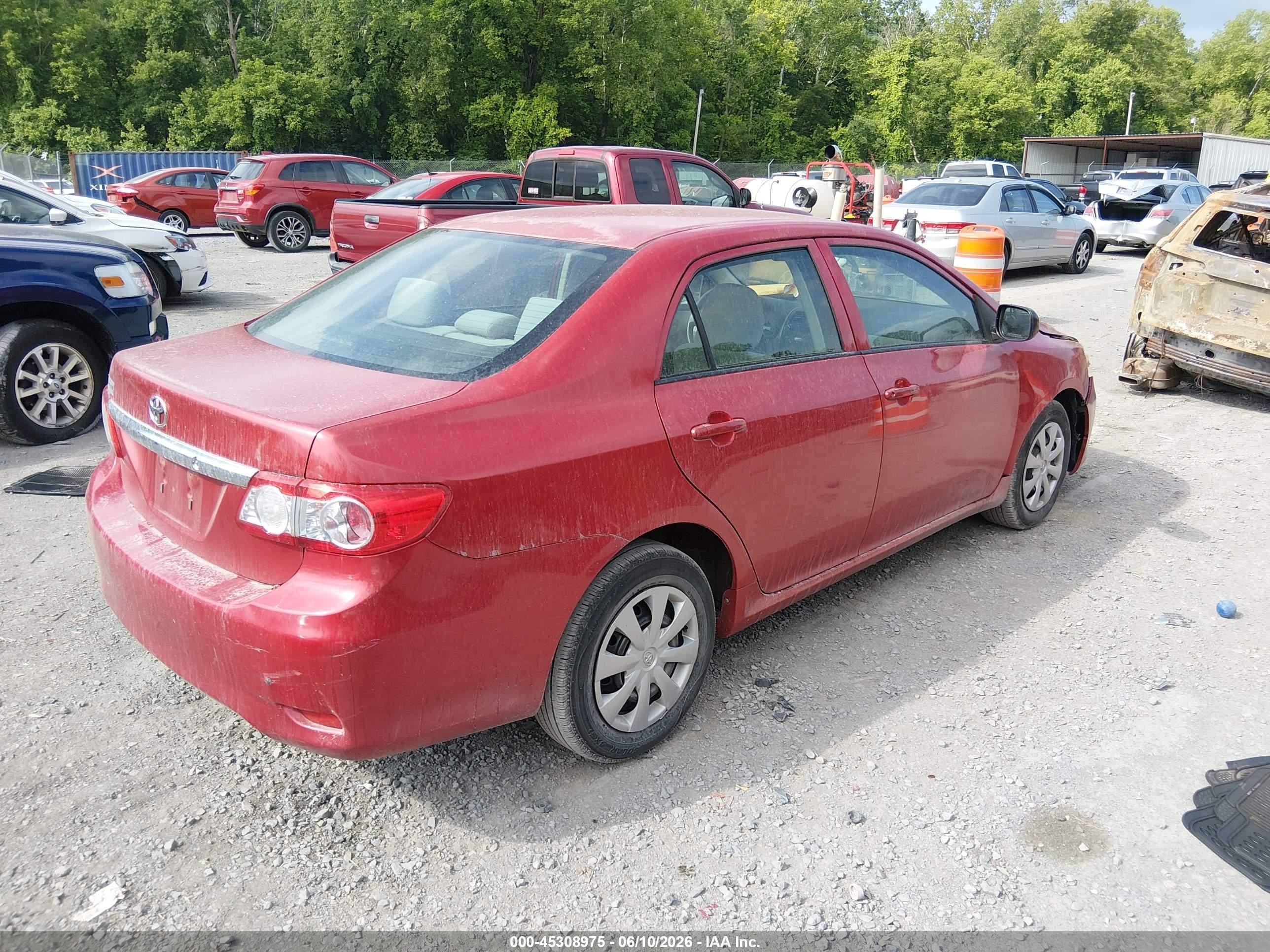 2011 Toyota Corolla   Red vin: JTDBU4EE0BJ107670